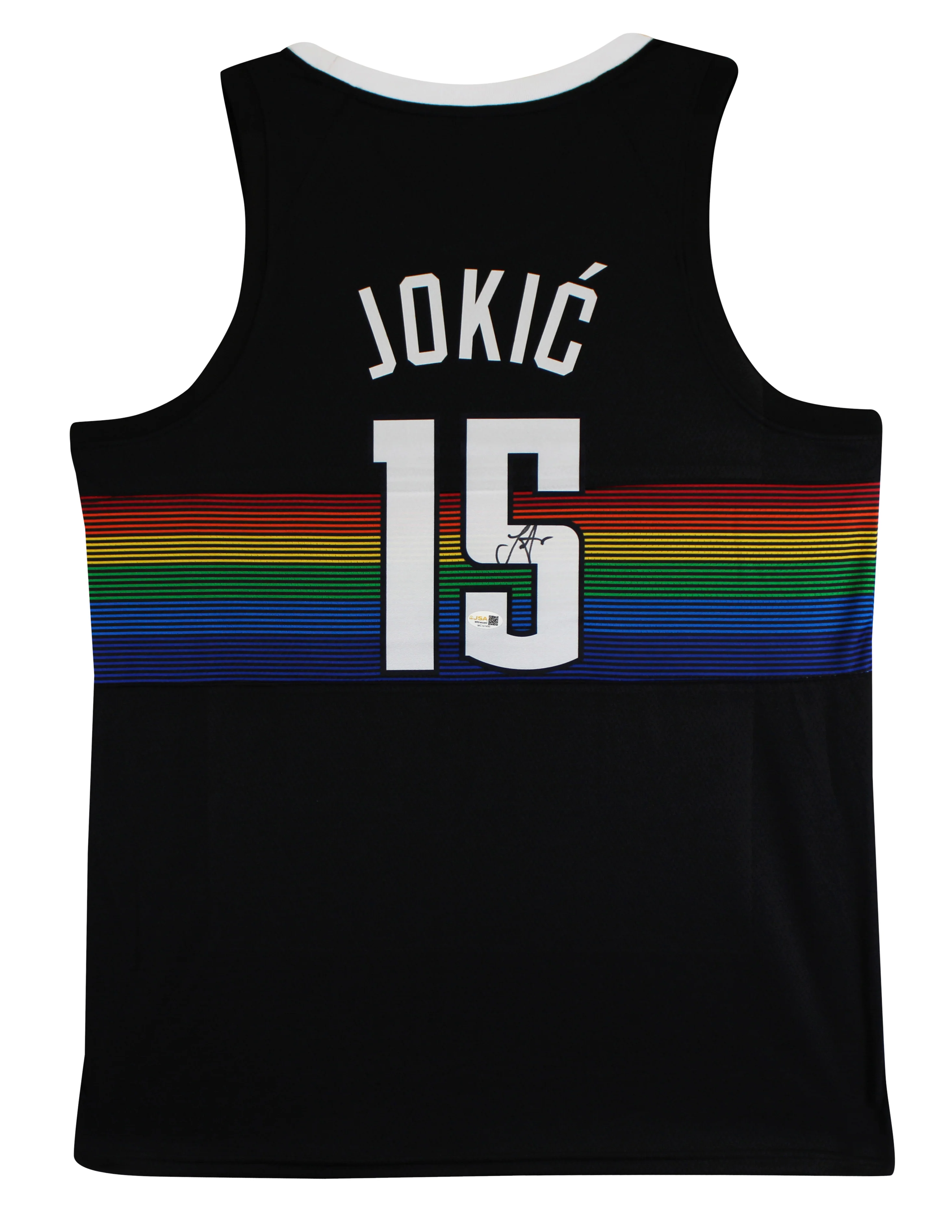 Nikola Jokic Authentic Signed Black Throwback Pro Style Jersey Autographed JSA - Image 2