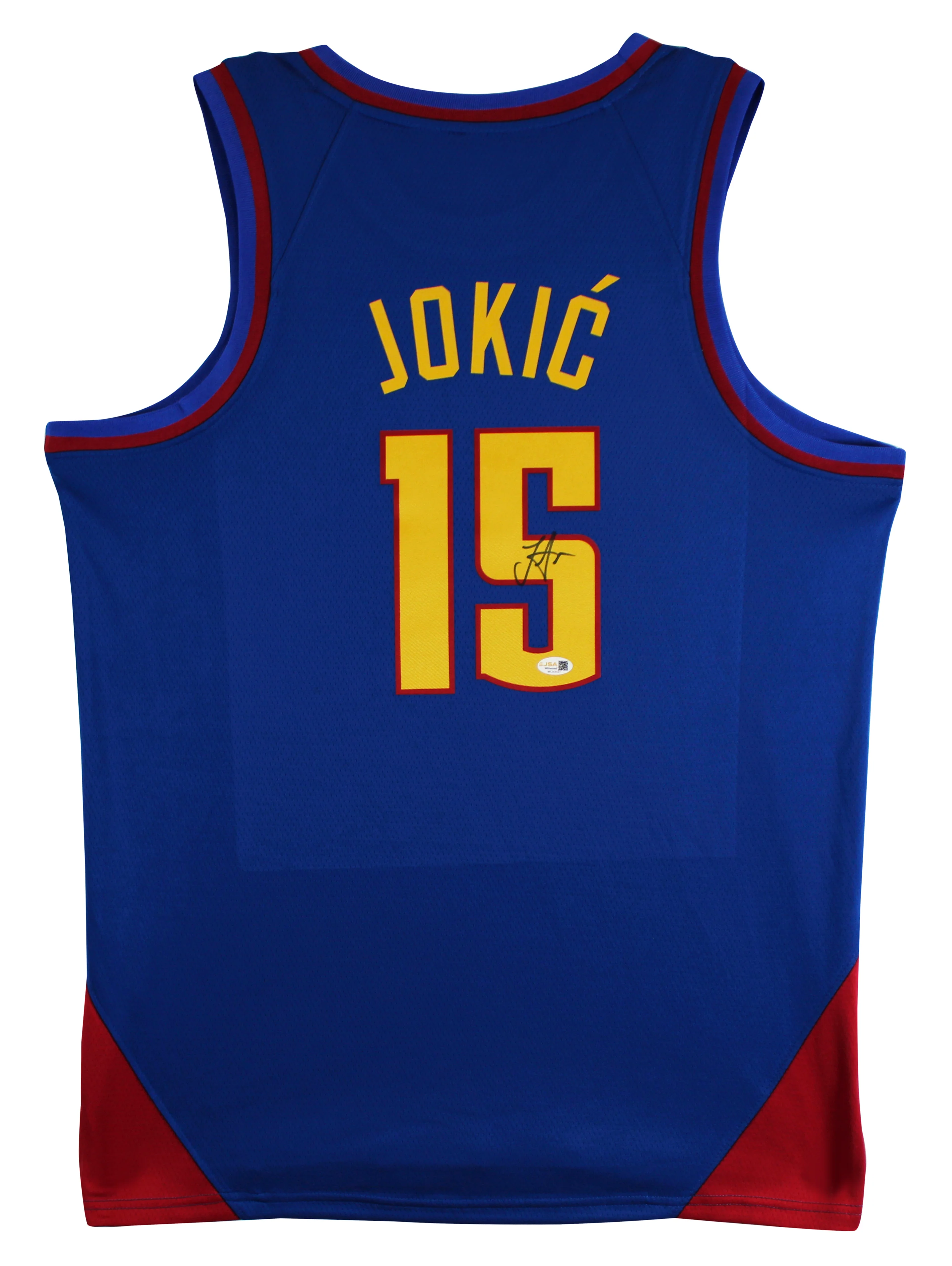 Nikola Jokic Authentic Signed Blue City Edition Pro Style Jersey Autographed JSA - Image 2