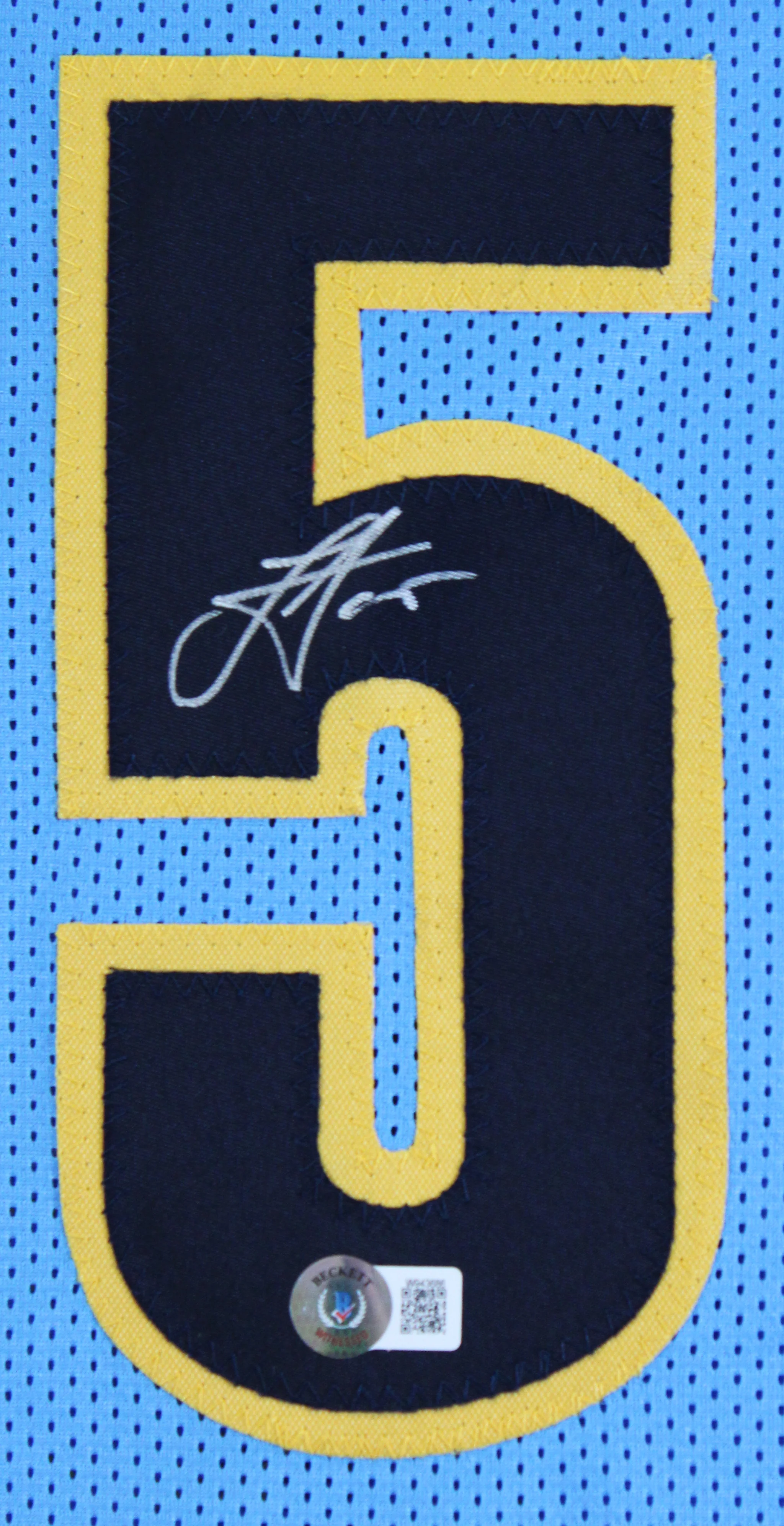 Nikola Jokic Authentic Signed Light Blue Throwback Pro Style Jersey BAS Witness - Image 3