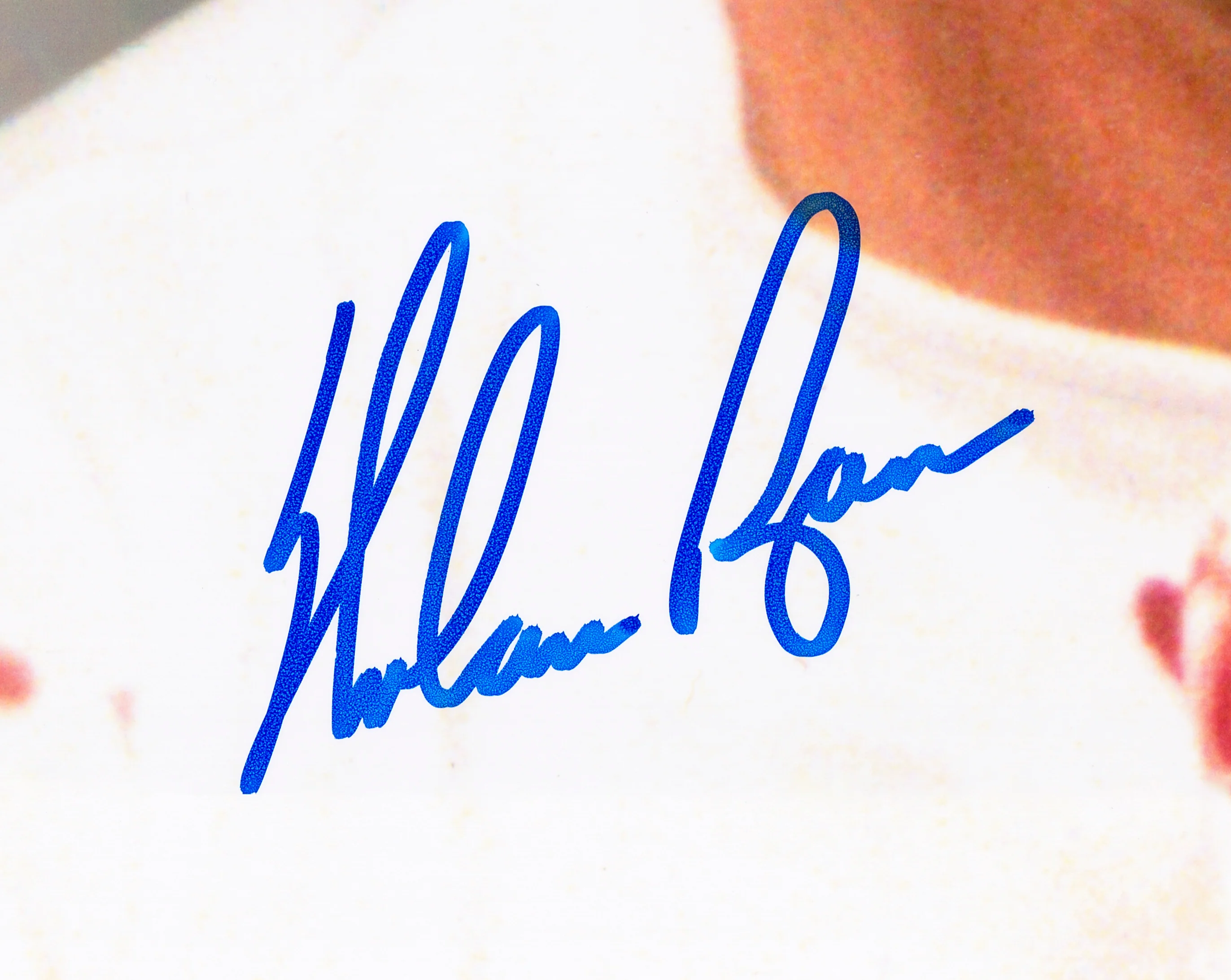 Nolan Ryan Autographed 16x20 Photo Texas Rangers Bloody Lip Beckett BAS QR Stock #222830 - Image 2