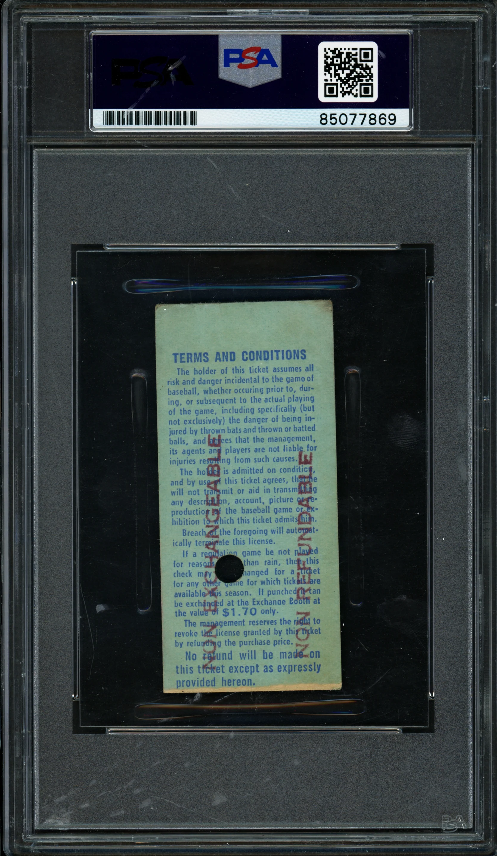 Nolan Ryan Autographed 5/20/1968 Rookie Year Ticket New York Mets Auto Grade Gem Mint 10 PSA/DNA #85077869 - Image 2