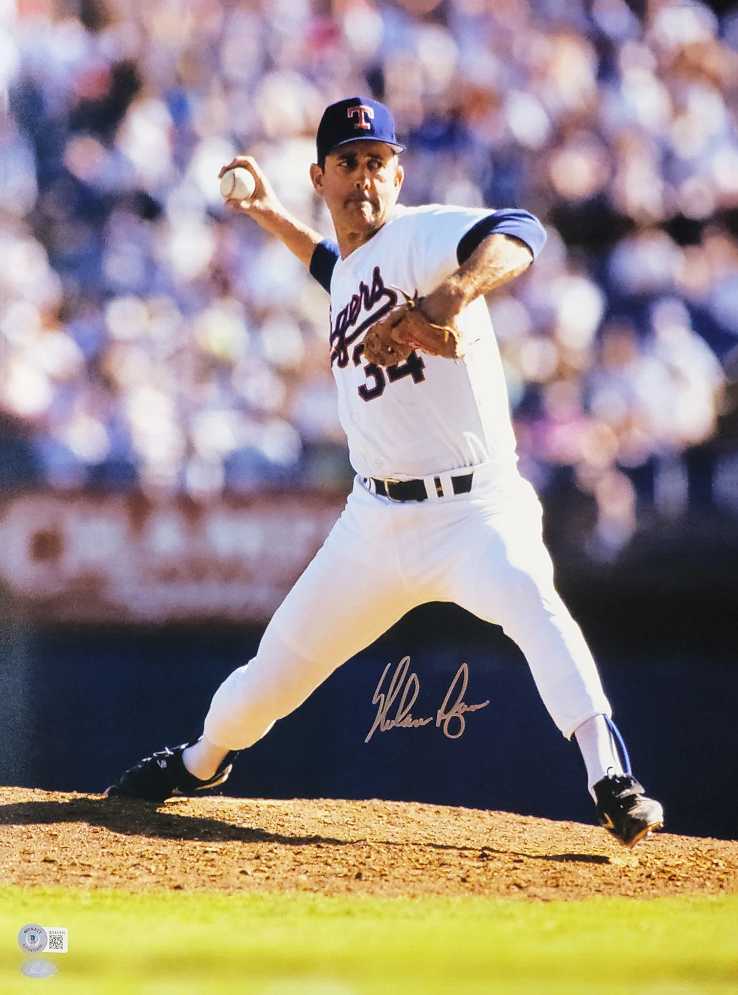 Nolan Ryan Autographed Framed 16x20 Photo Texas Rangers PSA/DNA ITP Stock #256671 - Image 2