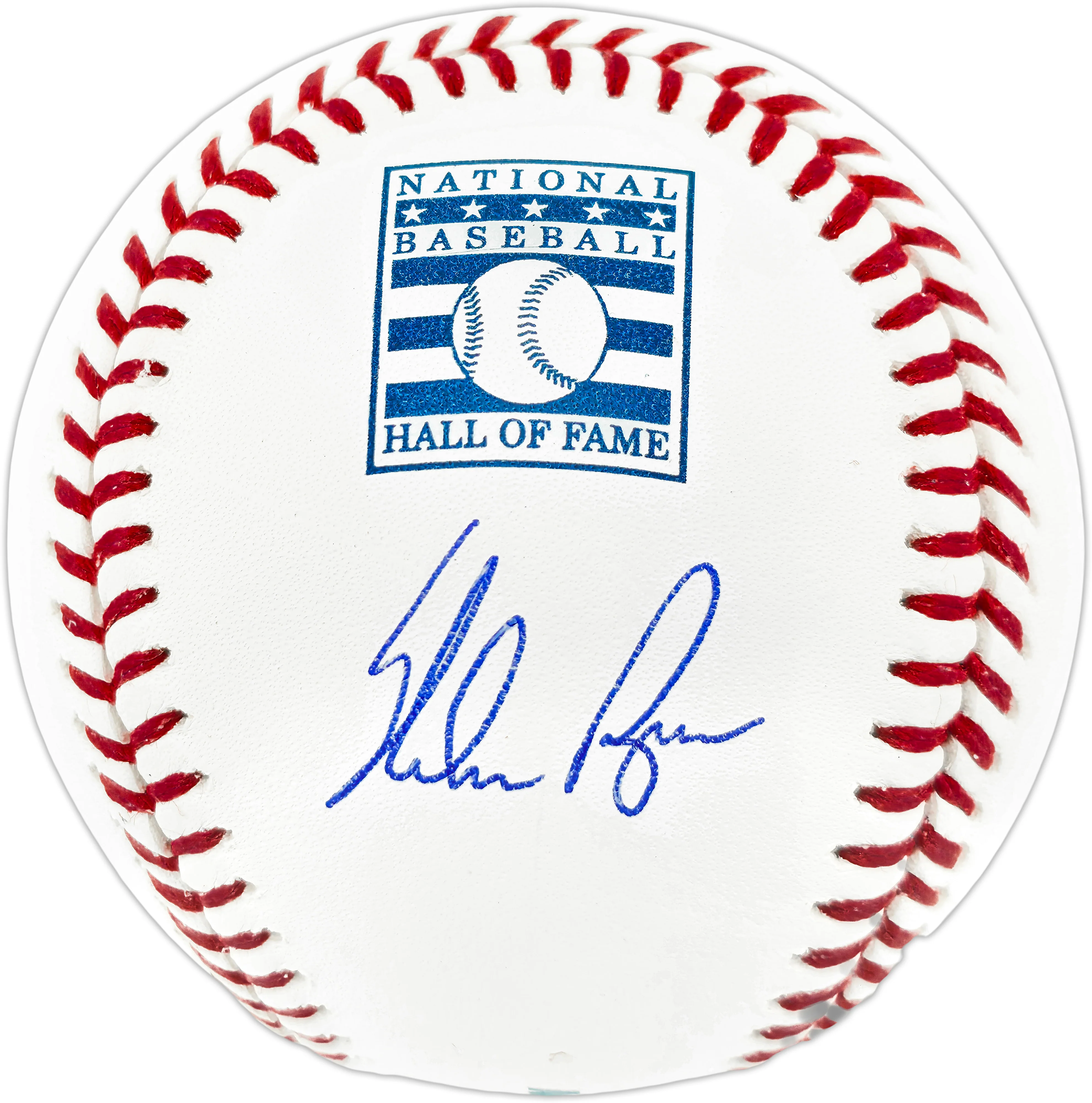 Nolan Ryan Autographed Official Hall of Fame HOF Logo Baseball Texas Rangers PSA/DNA ITP Stock #251008