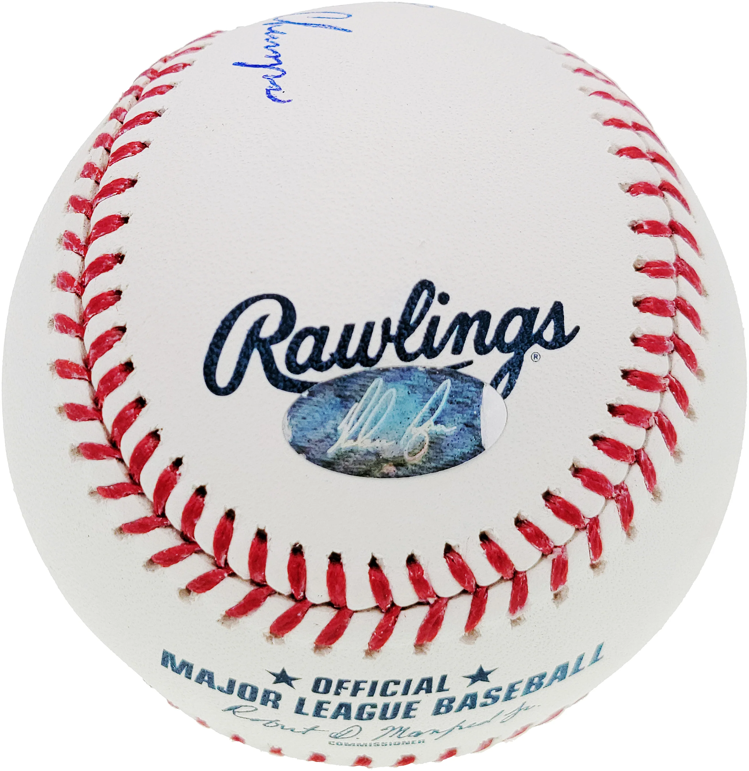 Nolan Ryan Autographed Official MLB Baseball Texas Rangers "69 WS Champs" Beckett BAS Stock #201277 - Image 5