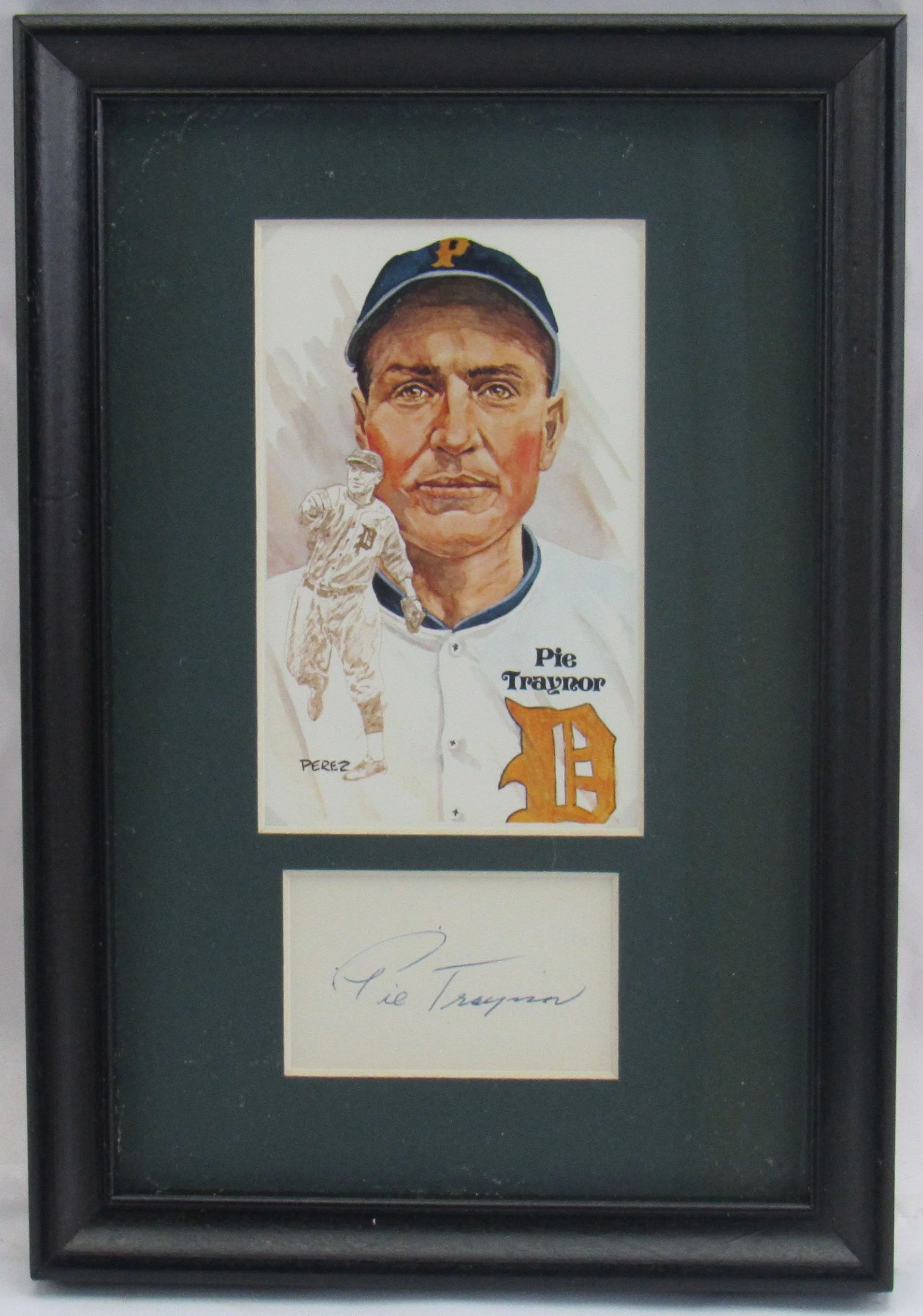 Pie Traynor Signed Framed Cut JSA P92225