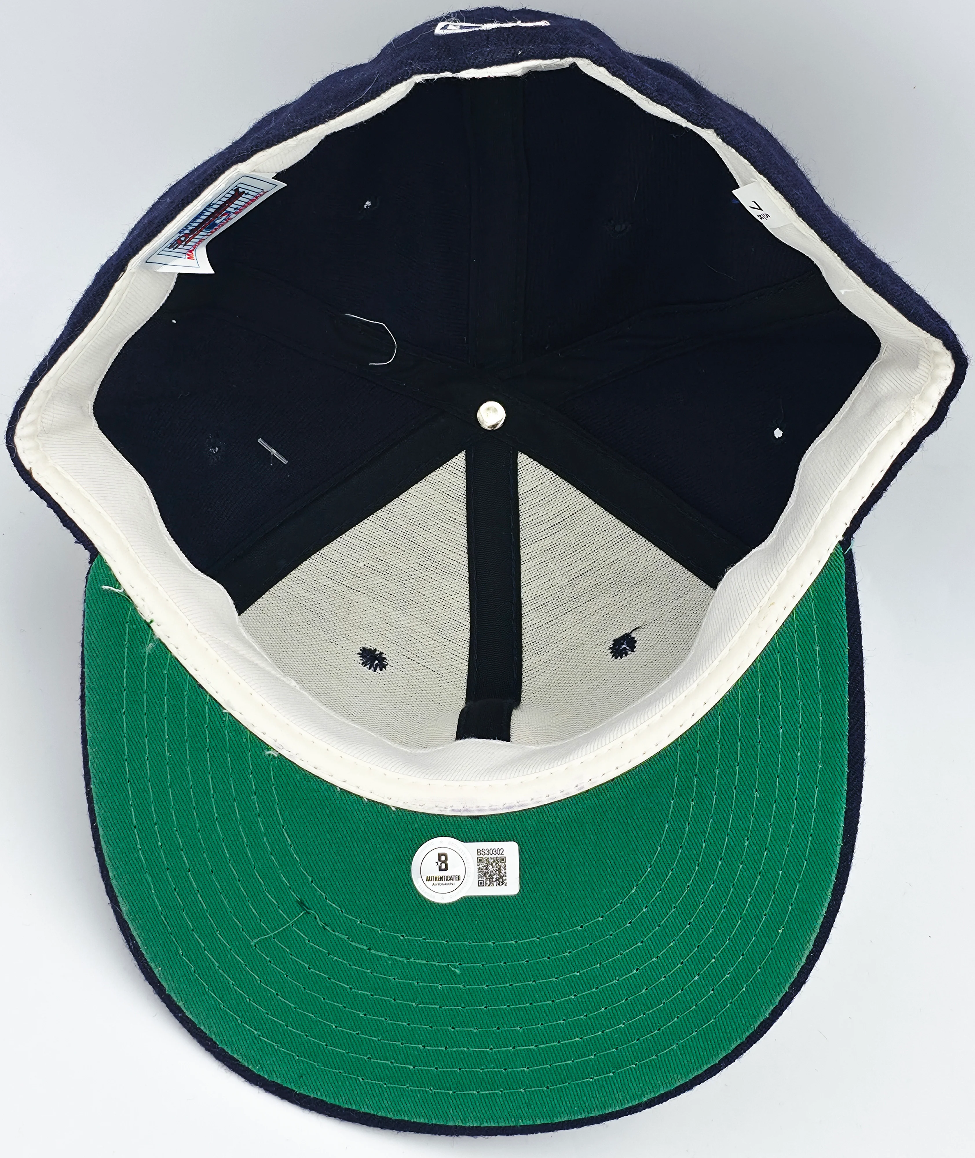 Nomar Garciaparra Autographed Navy Blue Fleer New Era Hat Boston Red Sox Beckett BAS QR #BS30302 - Image 5