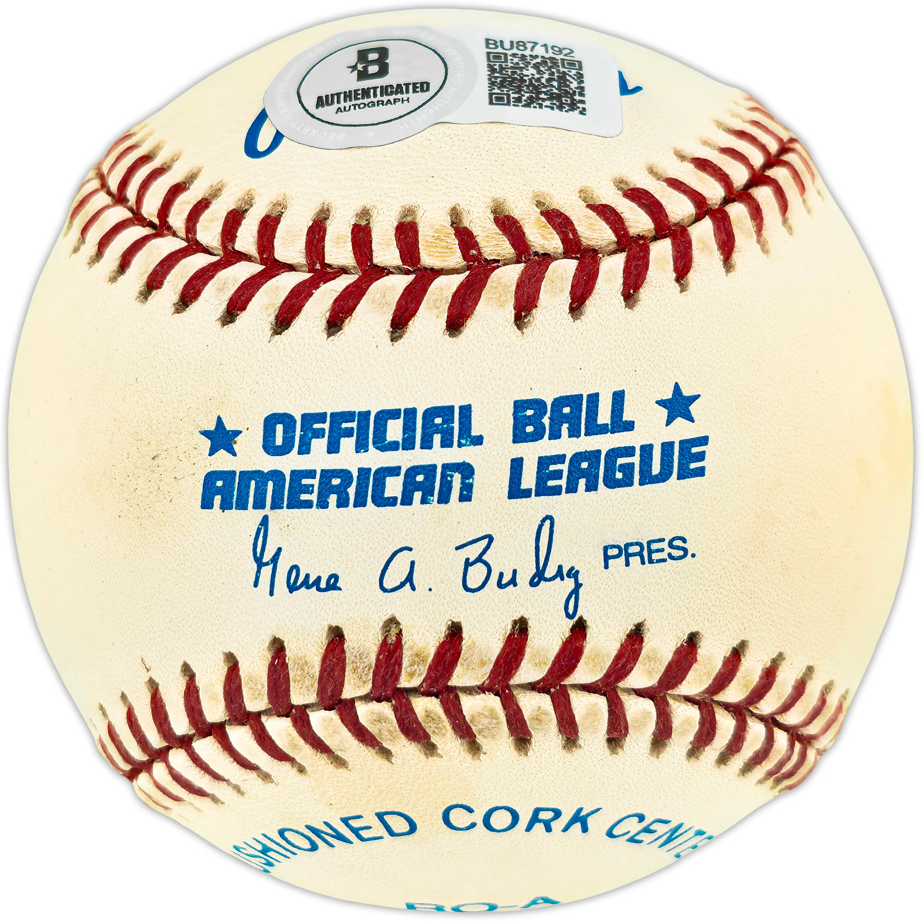 Norm Siebern Autographed Official AL Baseball New York Yankees Beckett BAS QR #BU87192 - Image 2
