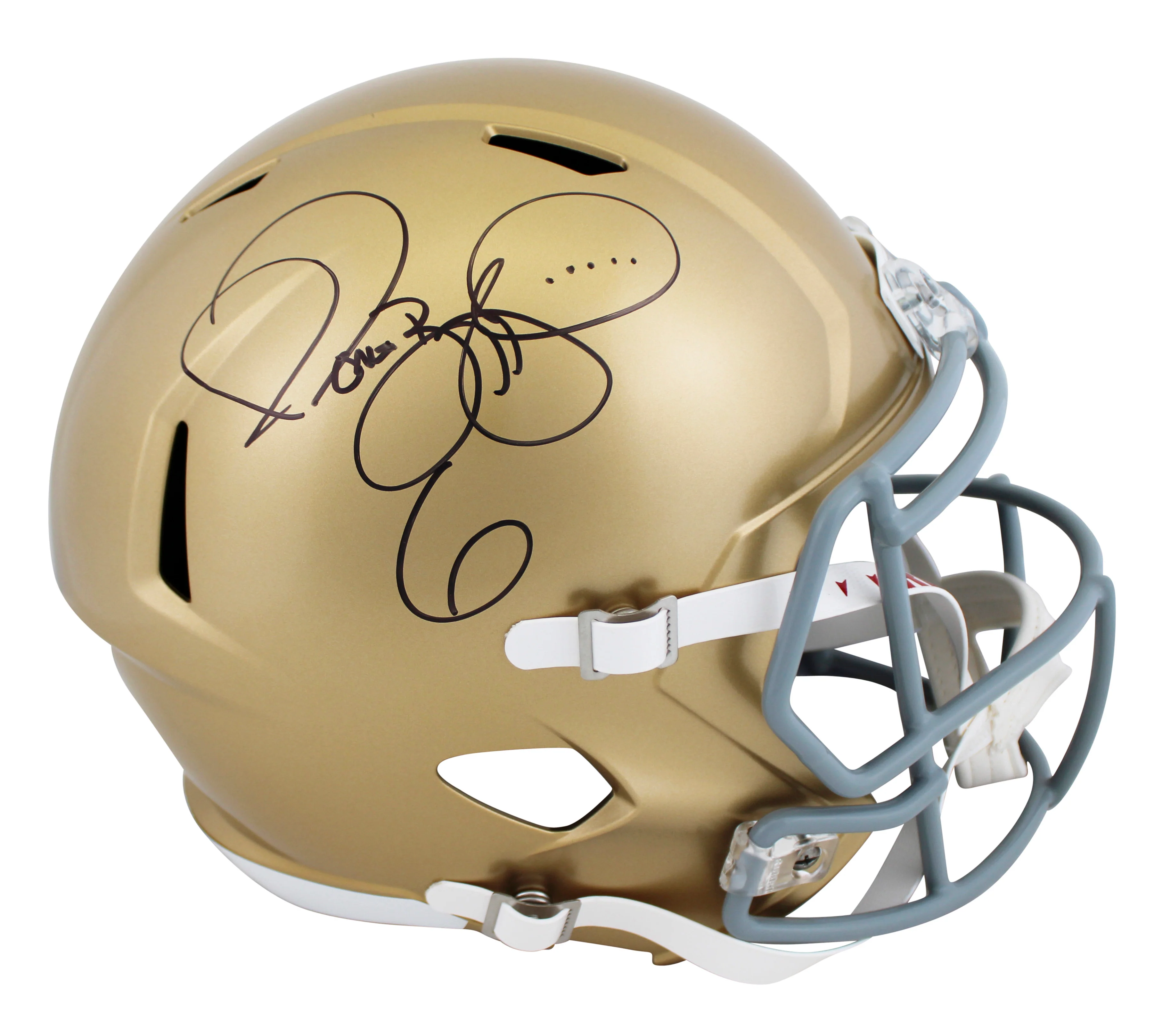 Notre Dame Jerome Bettis Signed Full Size Speed Rep Helmet W/ Case BAS Witnessed - Image 3