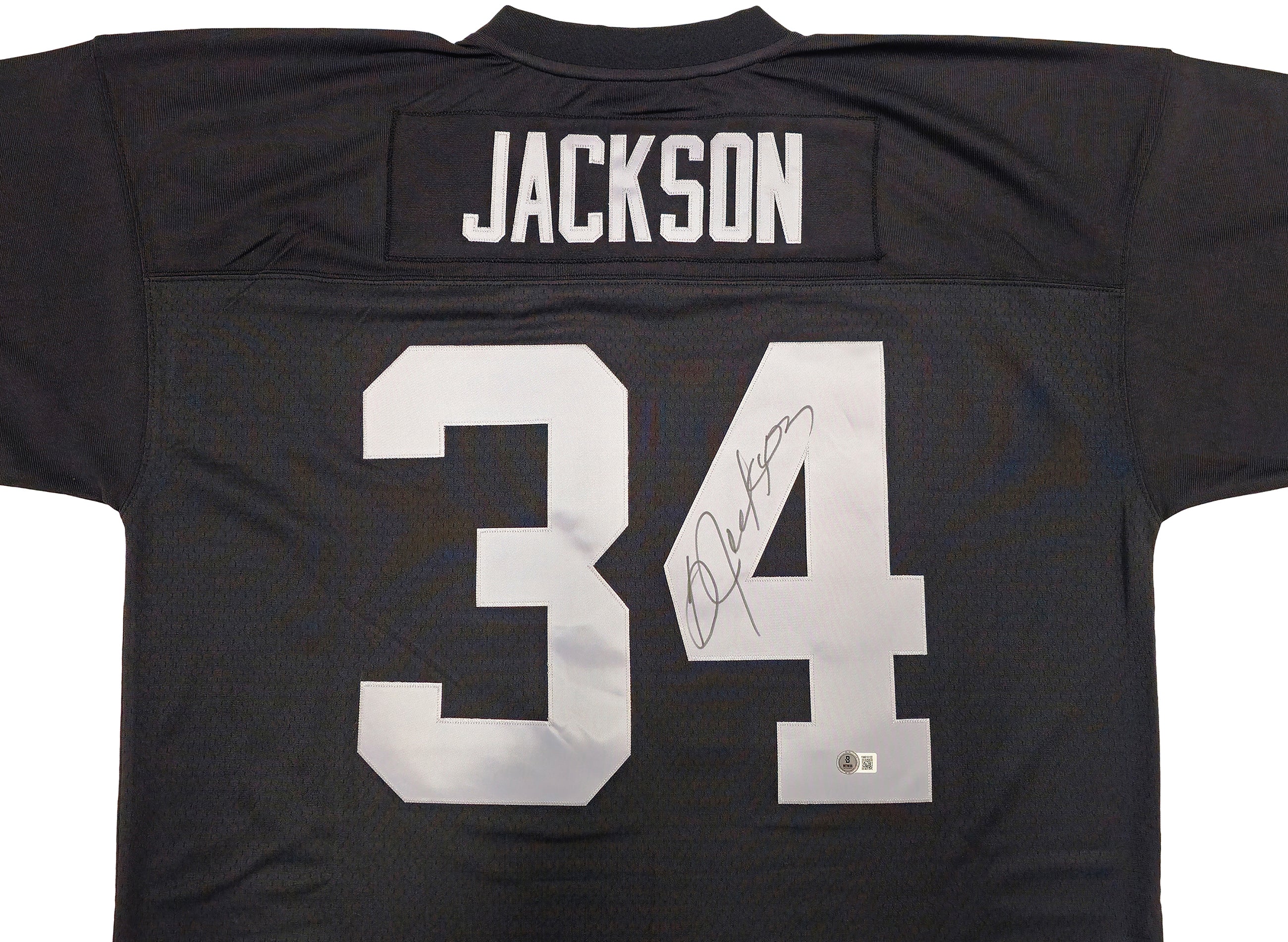 Oakland Raiders Bo Jackson Autographed Black Authentic Mitchell & Ness 1988 Throwback Jersey Size XXL Beckett BAS Witness Stock #230005 - Image 3