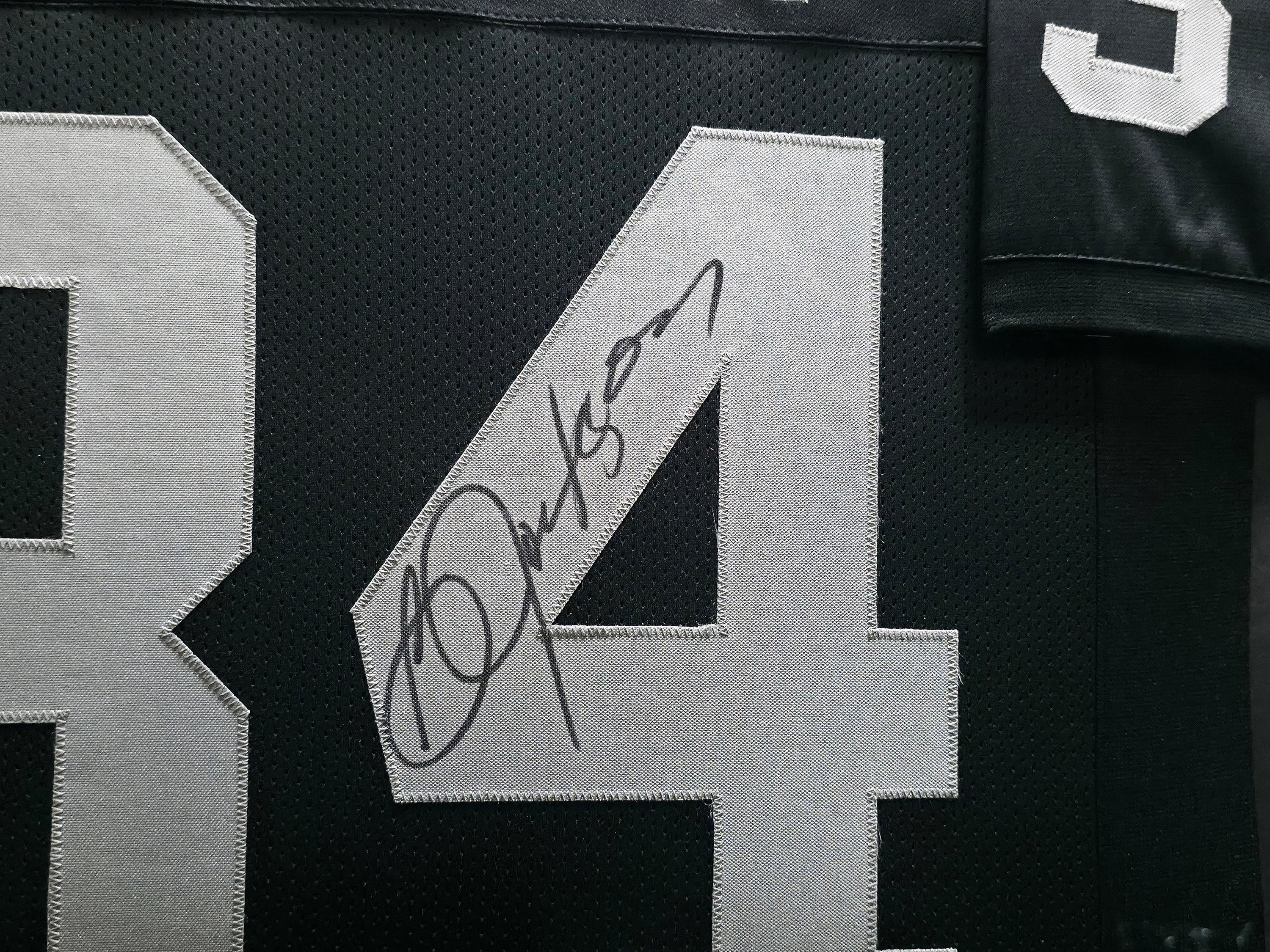 Oakland Raiders Bo Jackson Autographed Framed Black Jersey Beckett BAS Witness Stock #254172 - Image 3
