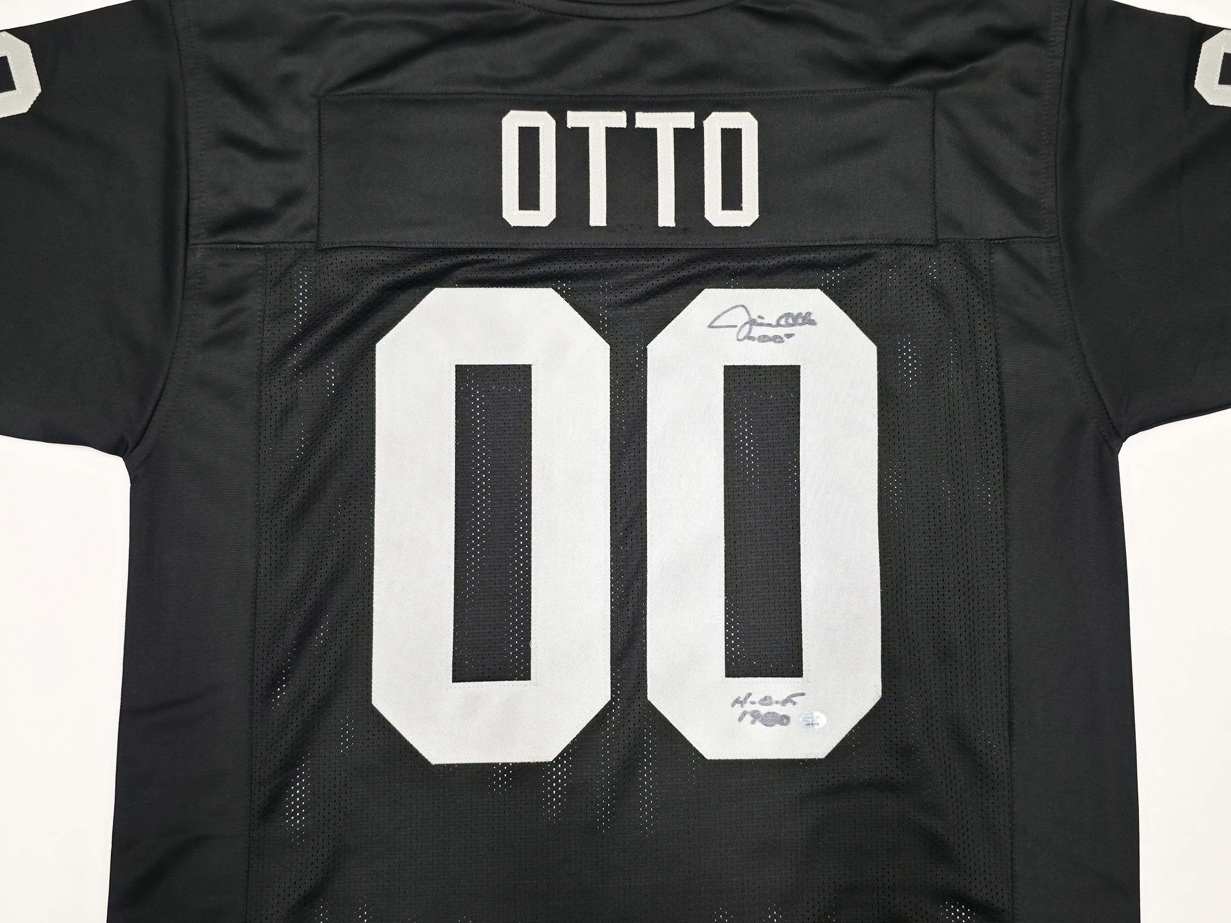 Oakland Raiders Jim Otto Autographed Black Jersey GTSM Stock #256891 - Image 2