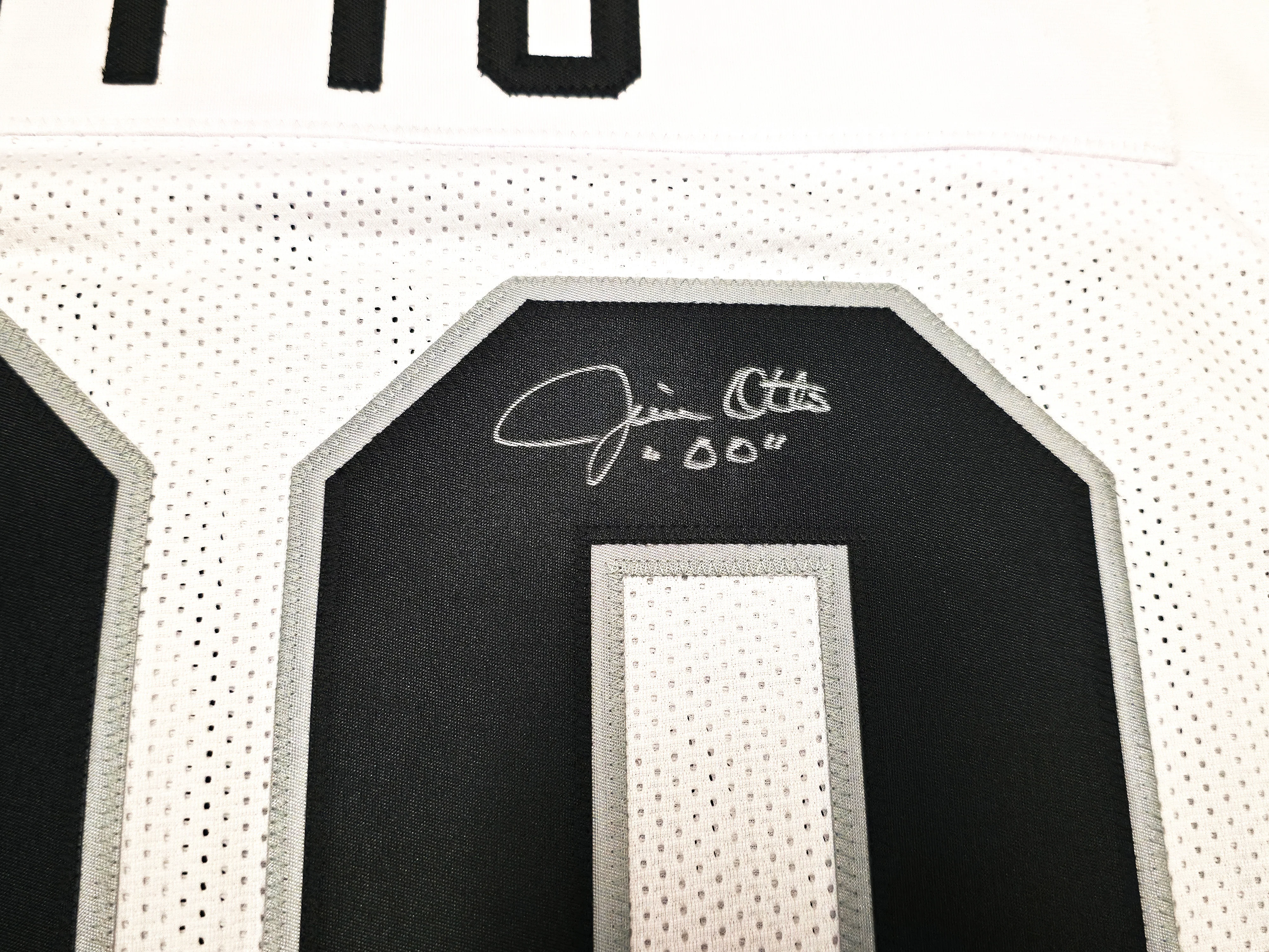 Oakland Raiders Jim Otto Autographed White Jersey GTSM Stock #256892 - Image 3