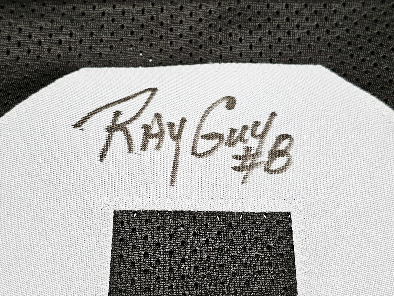 Oakland Raiders Ray Guy Autographed Black Jersey "HOF '14" Beckett BAS QR Stock #212446 - Image 4