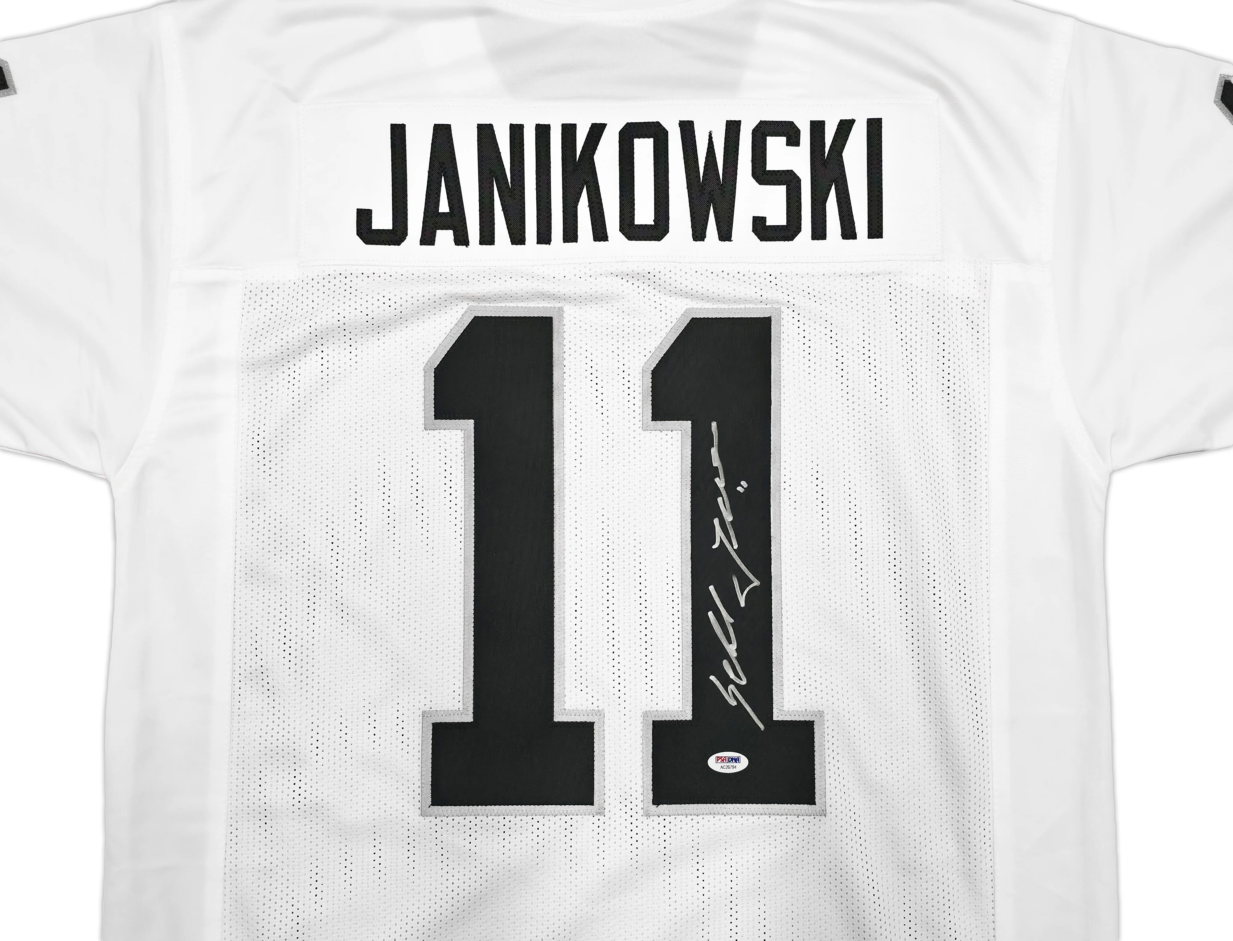 Oakland Raiders Sebastian Janikowski Autographed White Jersey PSA/DNA Stock #253317 - Image 2