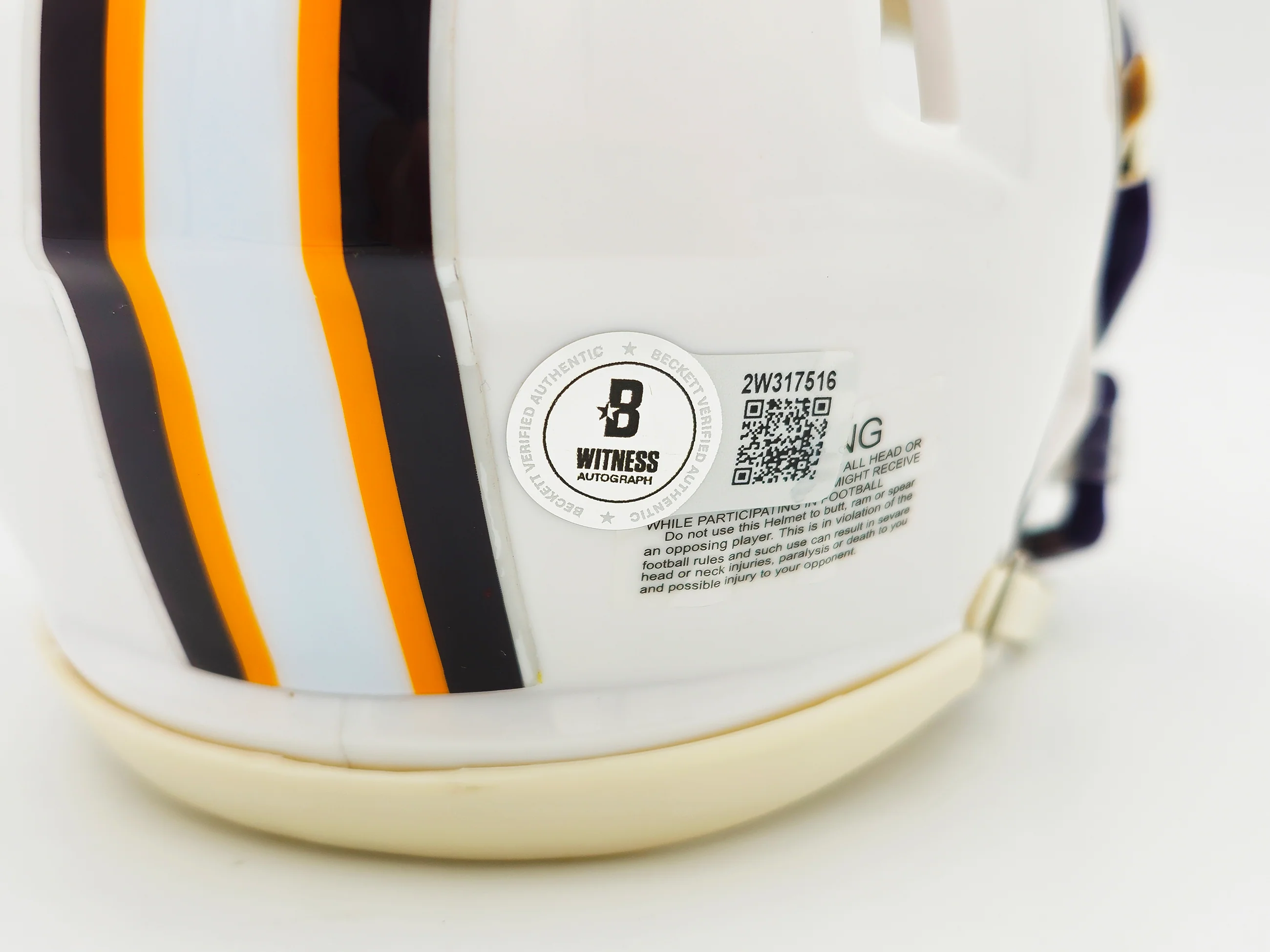 Odell Beckham Jr. Autographed LSU Tigers White Speed Mini Helmet Beckett BAS Witness Stock #235089 - Image 5