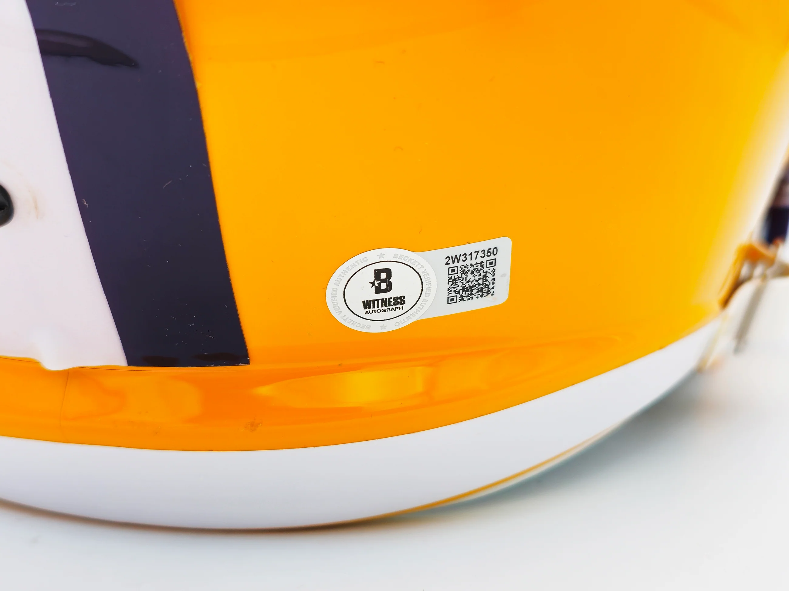 Odell Beckham Jr. Autographed LSU Tigers Yellow Full Size Speed Replica Helmet Beckett BAS Witness Stock #235086 - Image 5