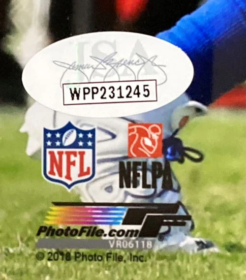 Odell Beckham Jr. Signed Framed 8x10 New York Giants Pass Photo JSA ITP - Image 2