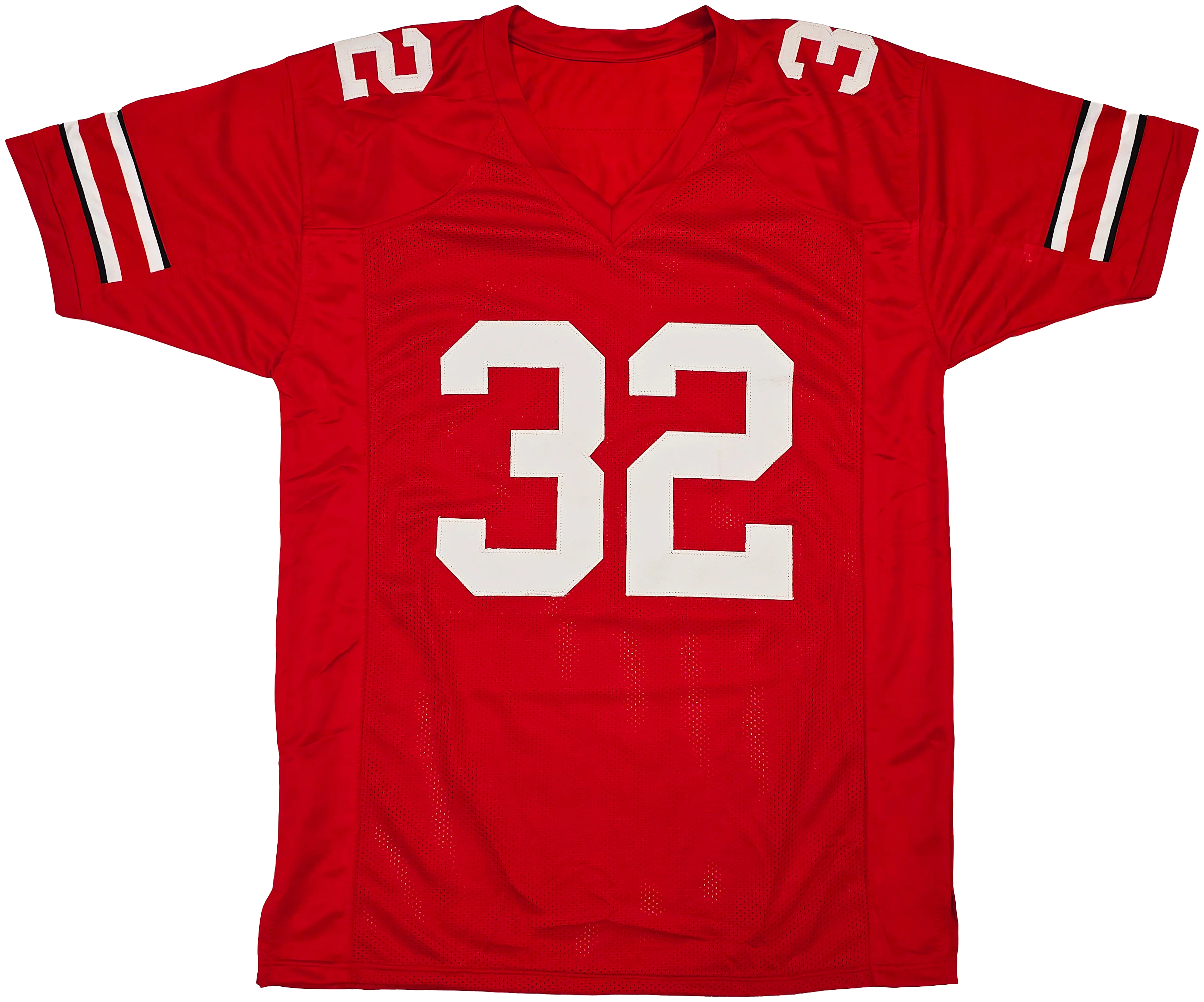 Ohio State Buckeyes TreVeyon Henderson Autographed Red Jersey Beckett BAS Witness Stock #261836 - Image 5