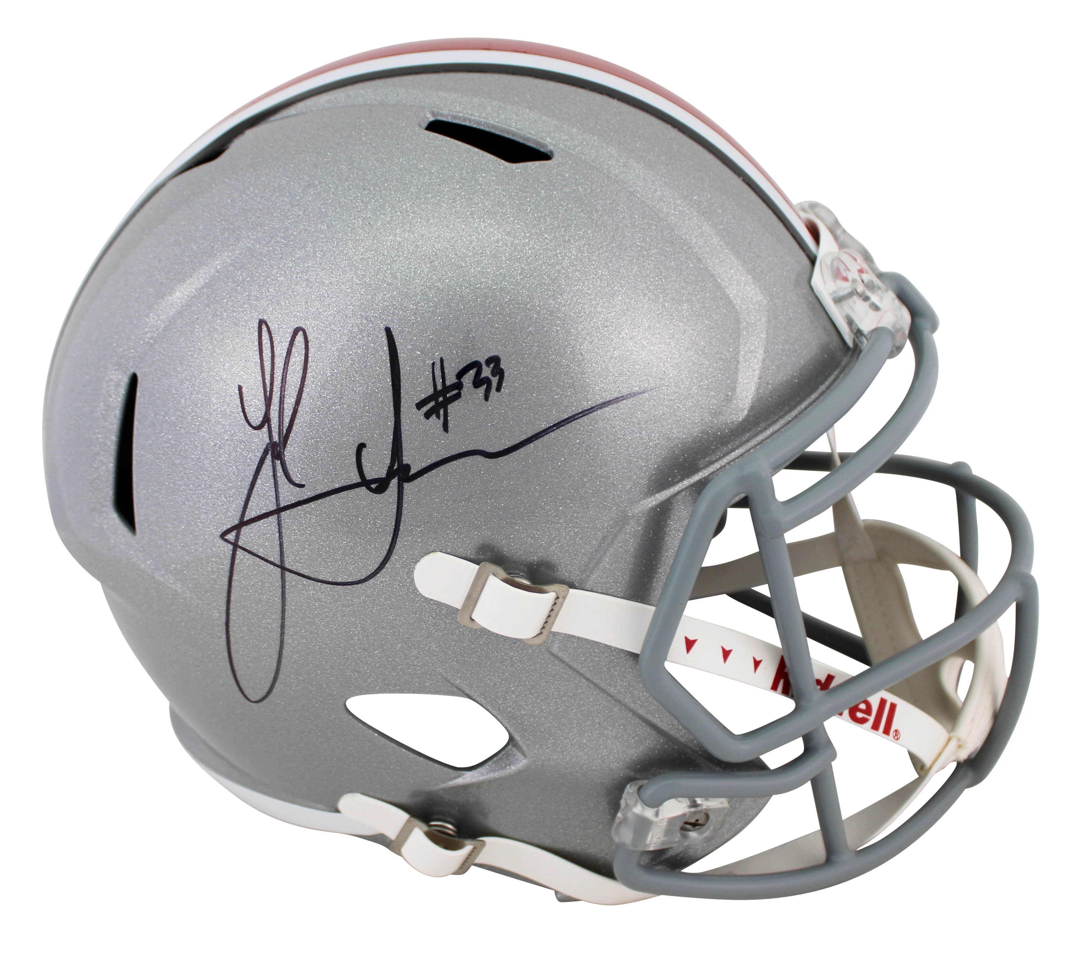 Ohio State Jack Sawyer Signed Full Size Speed Rep Helmet w/ Case BAS Witnessed - Image 3