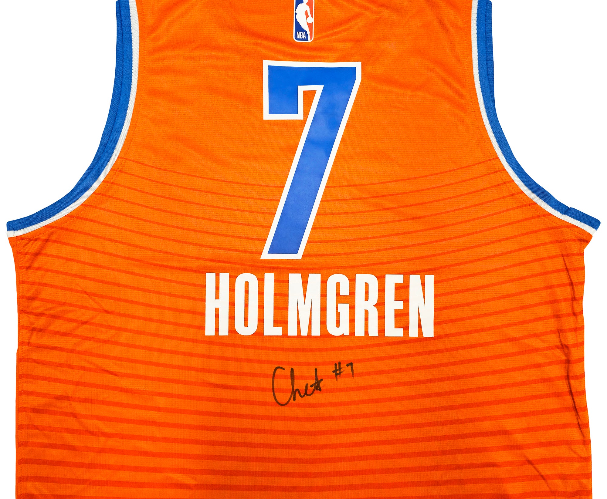 Oklahoma City Thunder Chet Holmgren Autographed Red Fanatics Jersey Size L Beckett BAS Witness Stock #234062 - Image 3