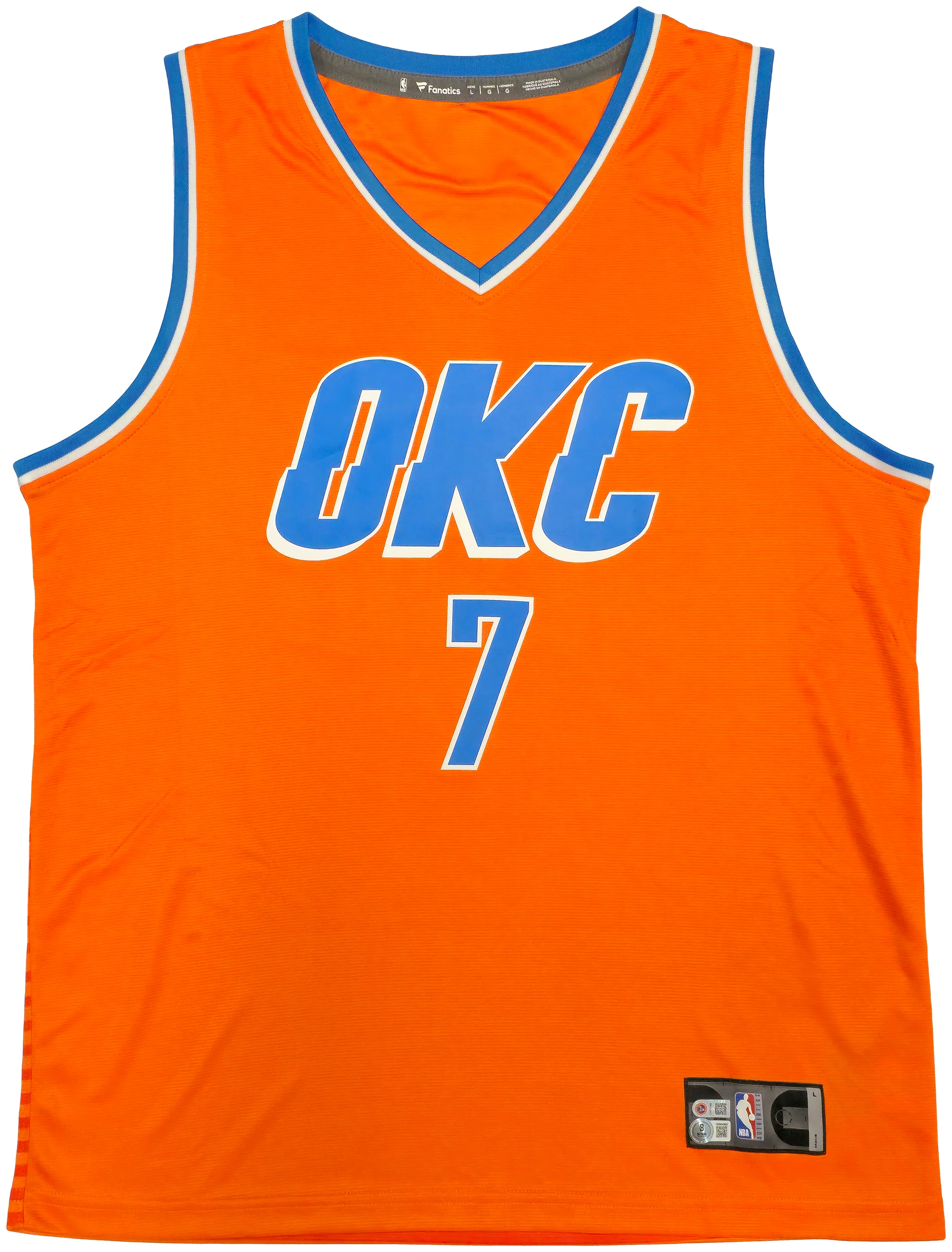 Oklahoma City Thunder Chet Holmgren Autographed Red Fanatics Jersey Size L Beckett BAS Witness Stock #234062 - Image 5