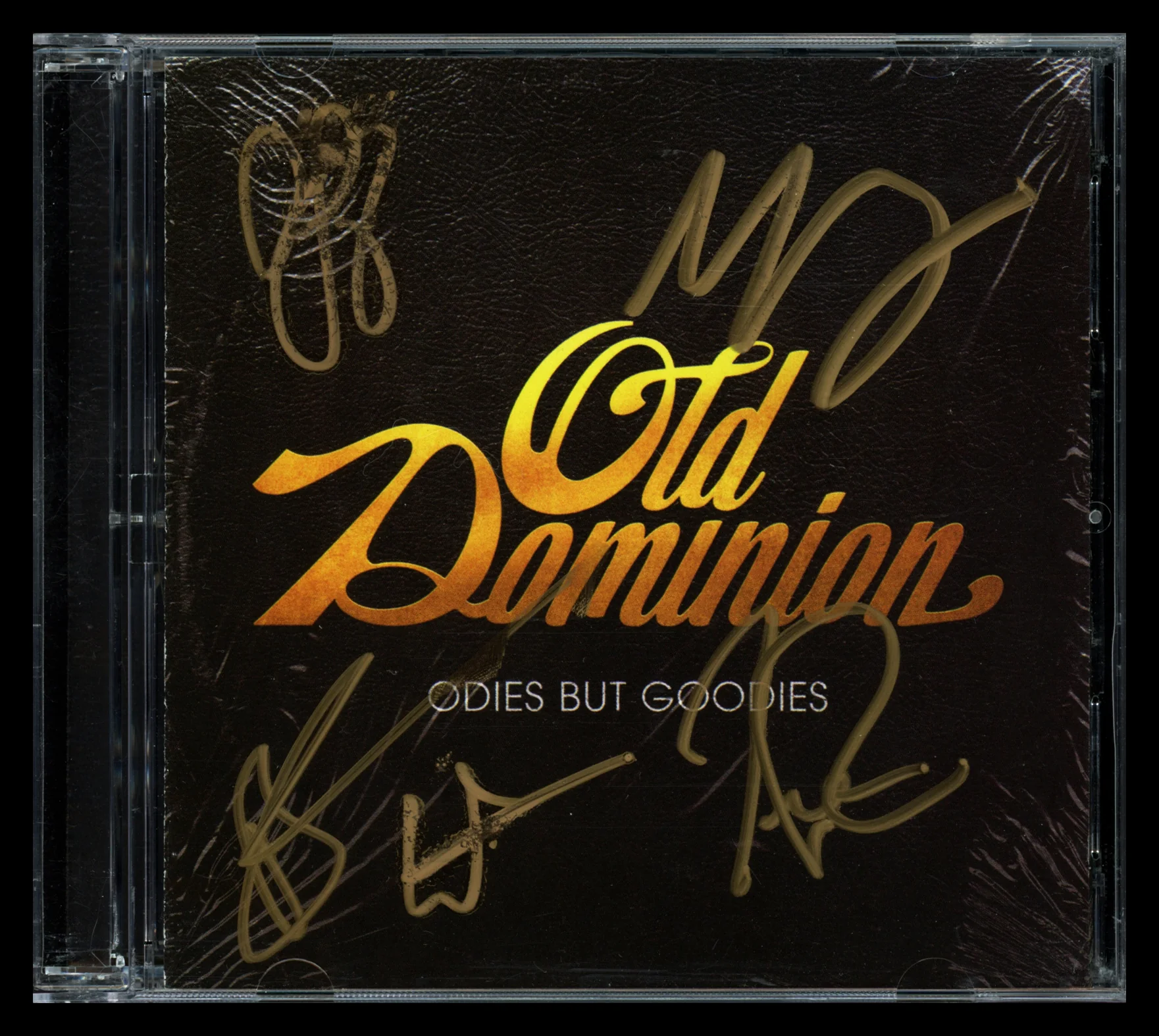 Old Dominion Autographed "Odies But Goodies" CD Cover Signed By All 5 Band Members Beckett BAS #AE08280