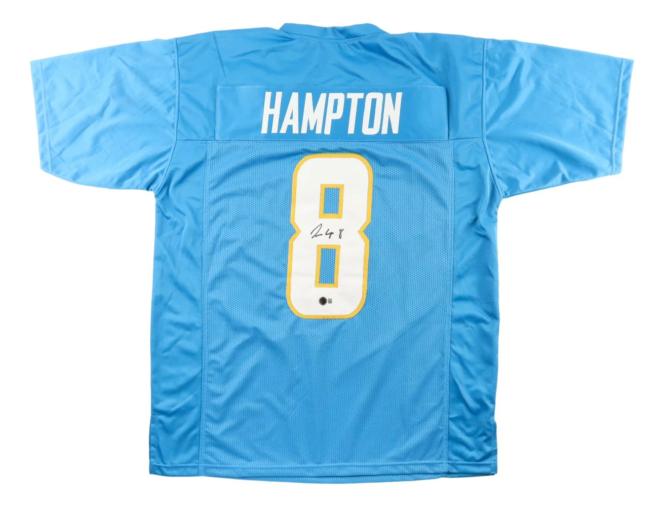 Omarion Hampton Los Angeles Signed Powder Blue Jersey BAS