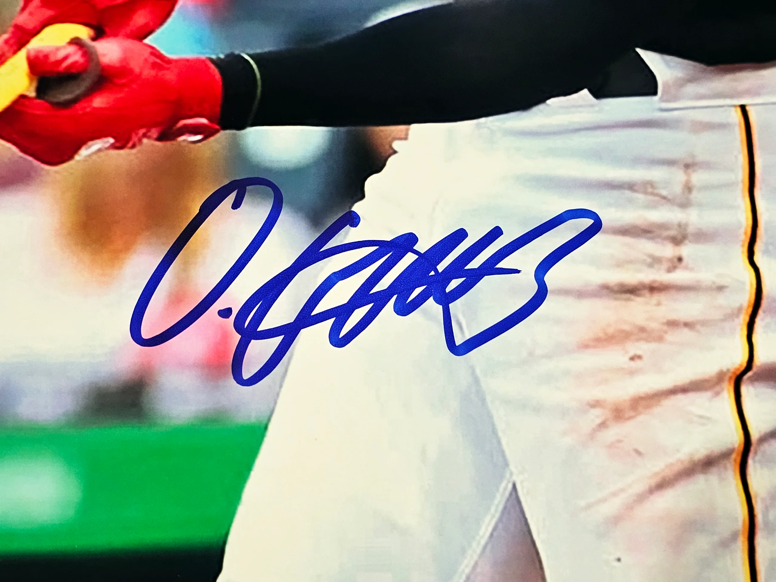 Oneil Cruz Autographed 16x20 Photo Pittsburgh Pirates Beckett BAS QR Stock #218688 - Image 2