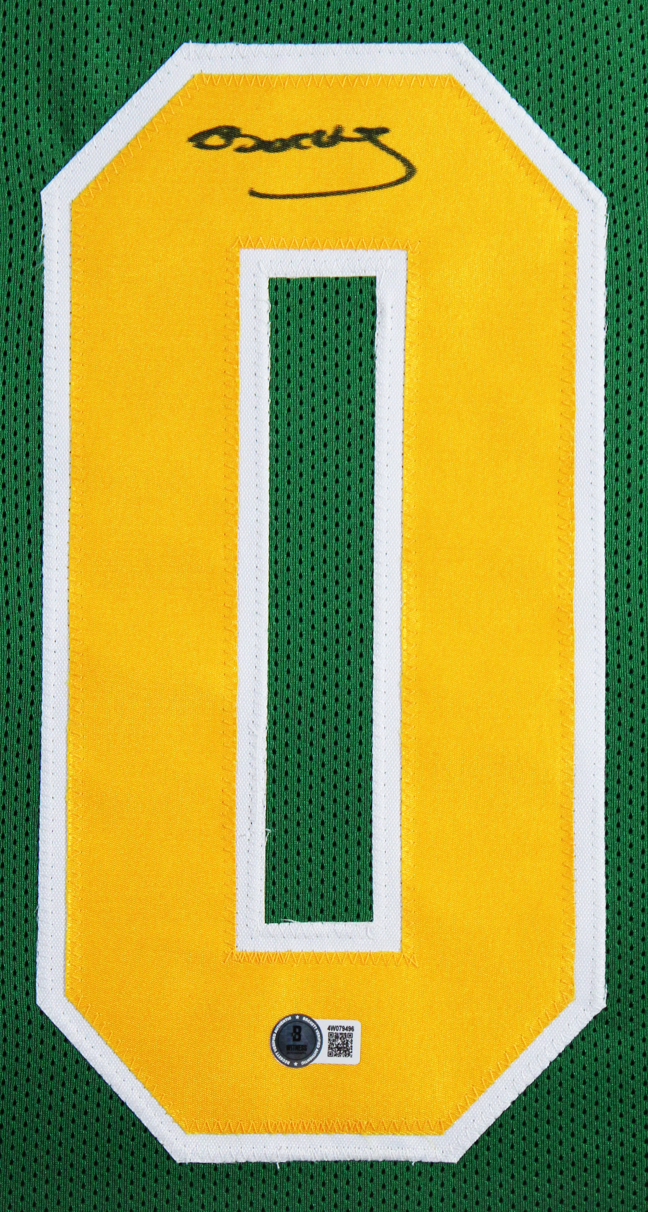 Oregon Bucky Irving Authentic Signed Green Pro Style Framed Jersey BAS Witnessed - Image 3