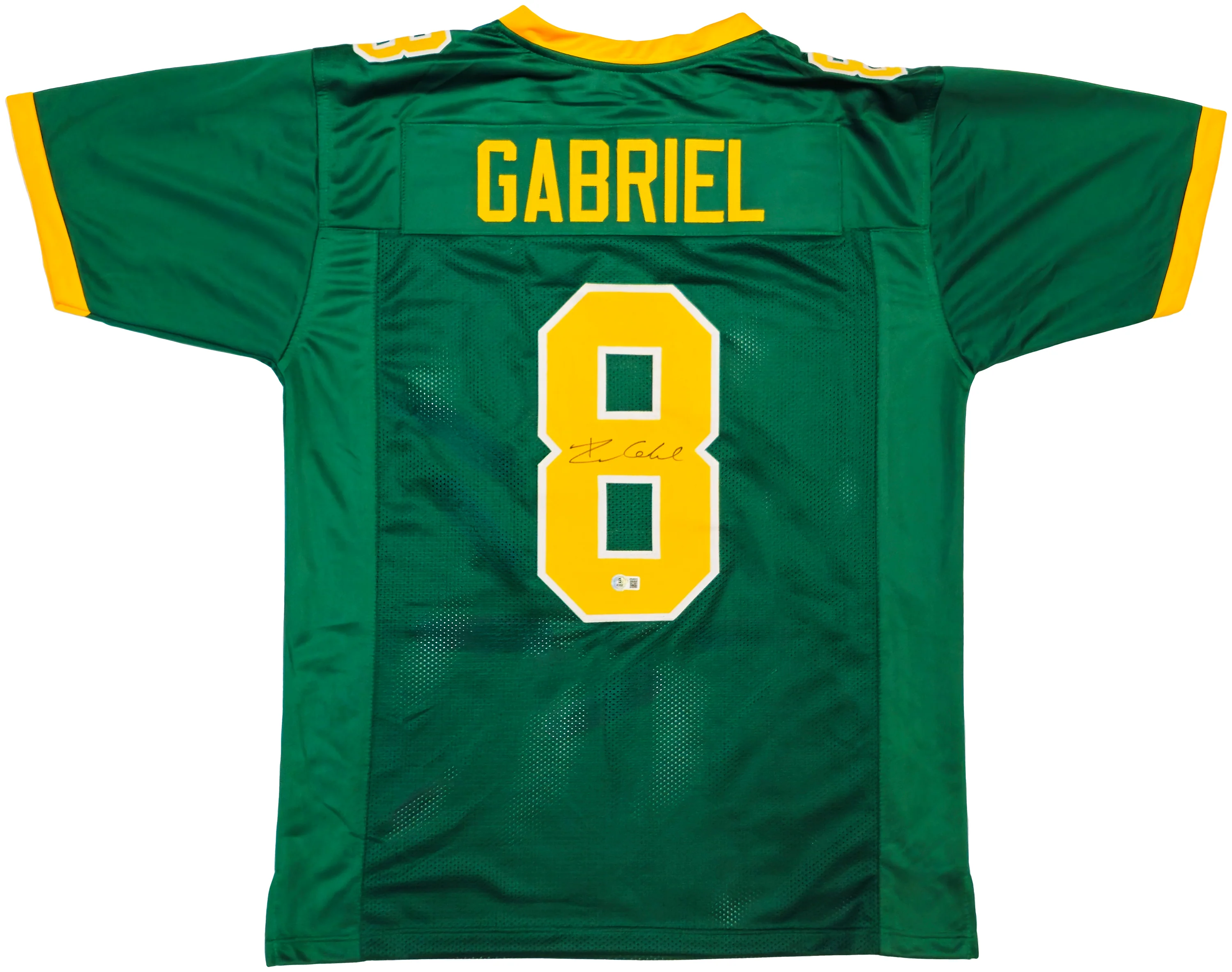 Oregon Ducks Dillon Gabriel Autographed Green Jersey Beckett BAS Witness Stock #235758 - Image 2