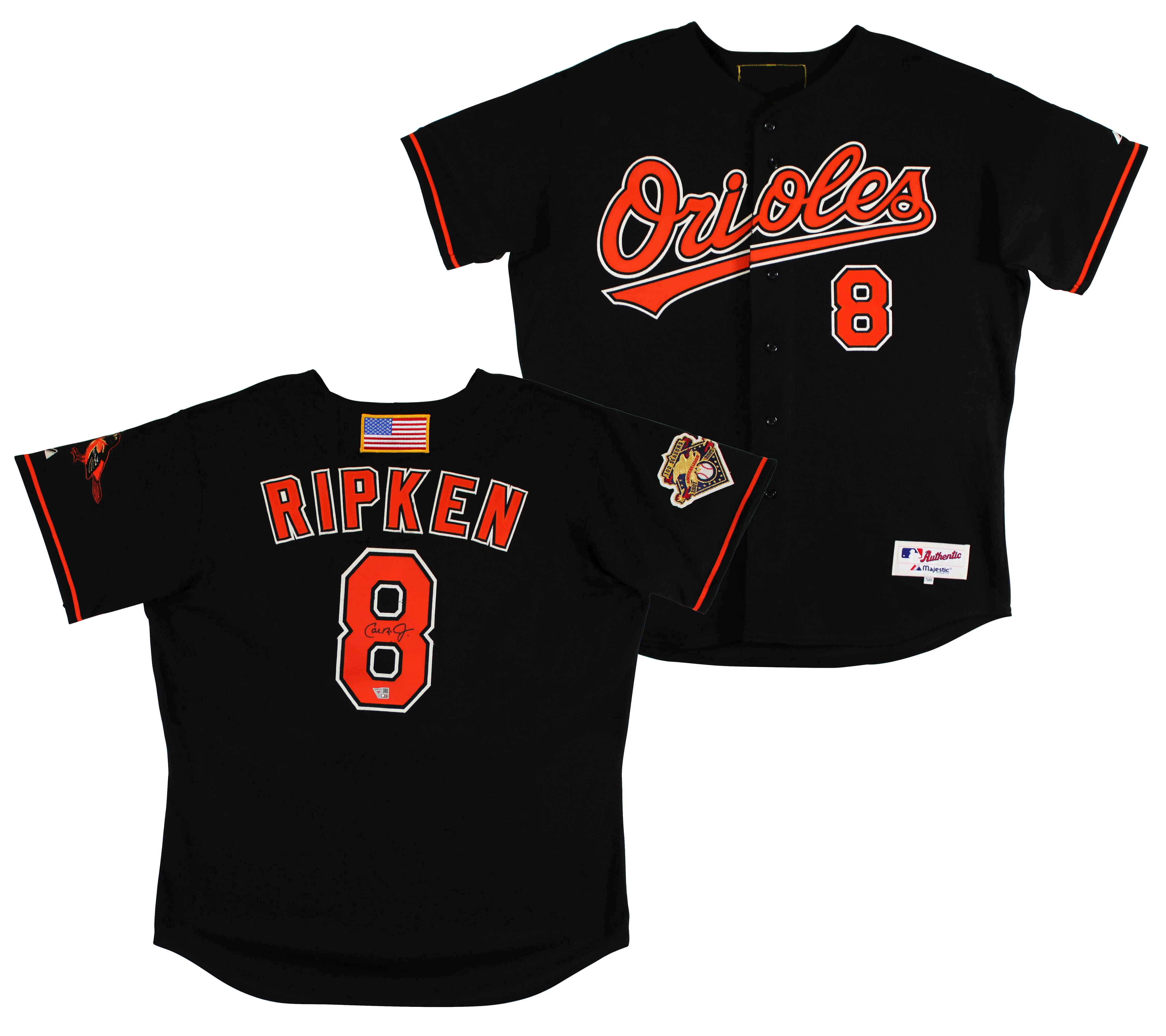Orioles Cal Ripken Jr. Signed Black Nike 100 Season Authentic Jersey Fanatics - Image 2