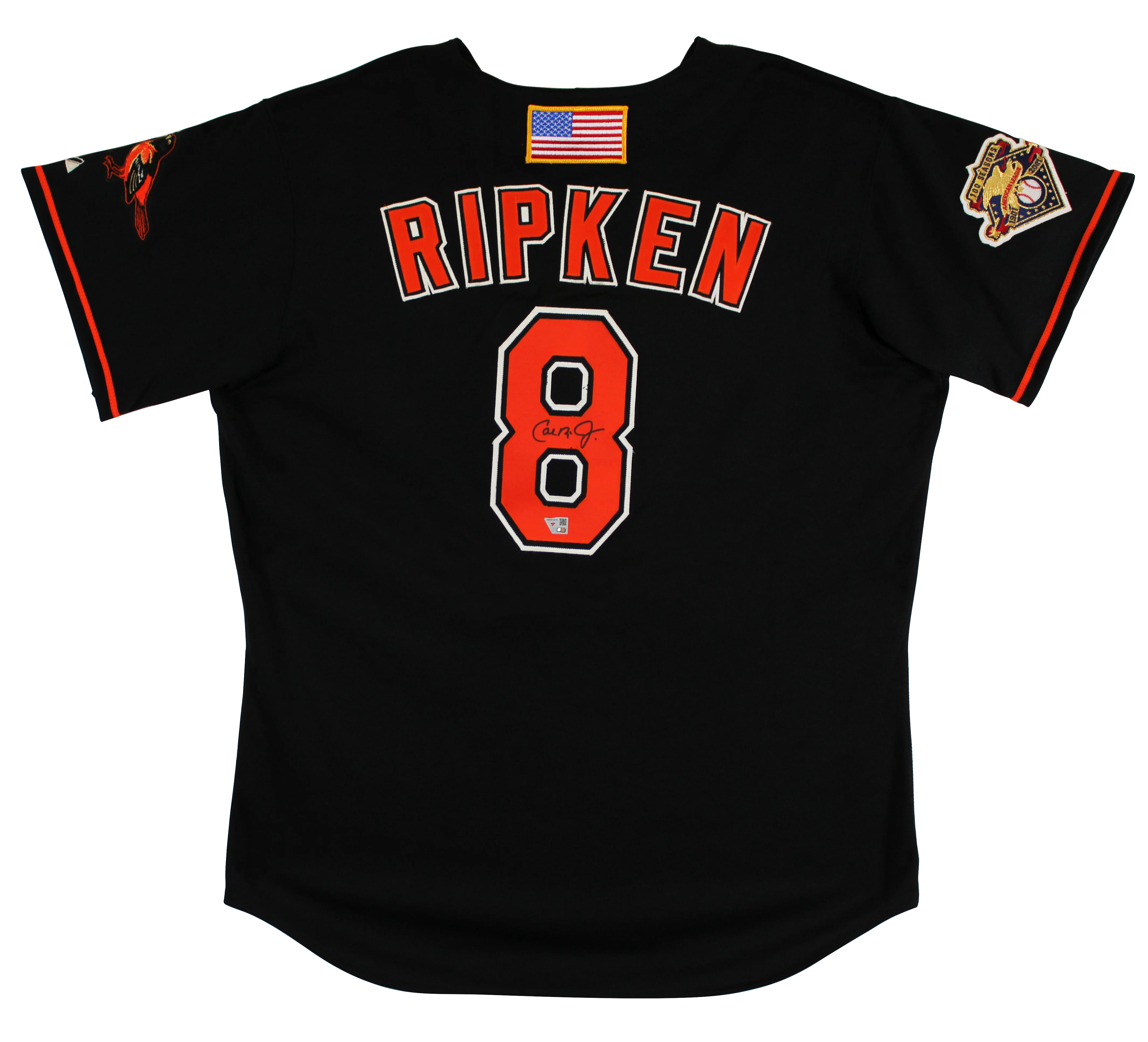 Orioles Cal Ripken Jr. Signed Black Nike 100 Season Authentic Jersey Fanatics - Image 3