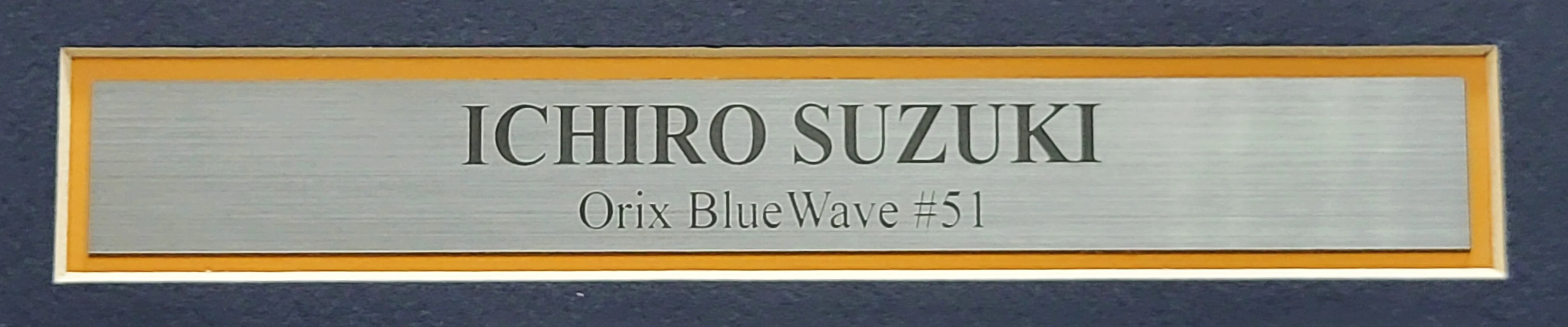 Orix Blue Wave Ichiro Suzuki Autographed Framed Navy Jersey IS Holo Stock #210146 - Image 5