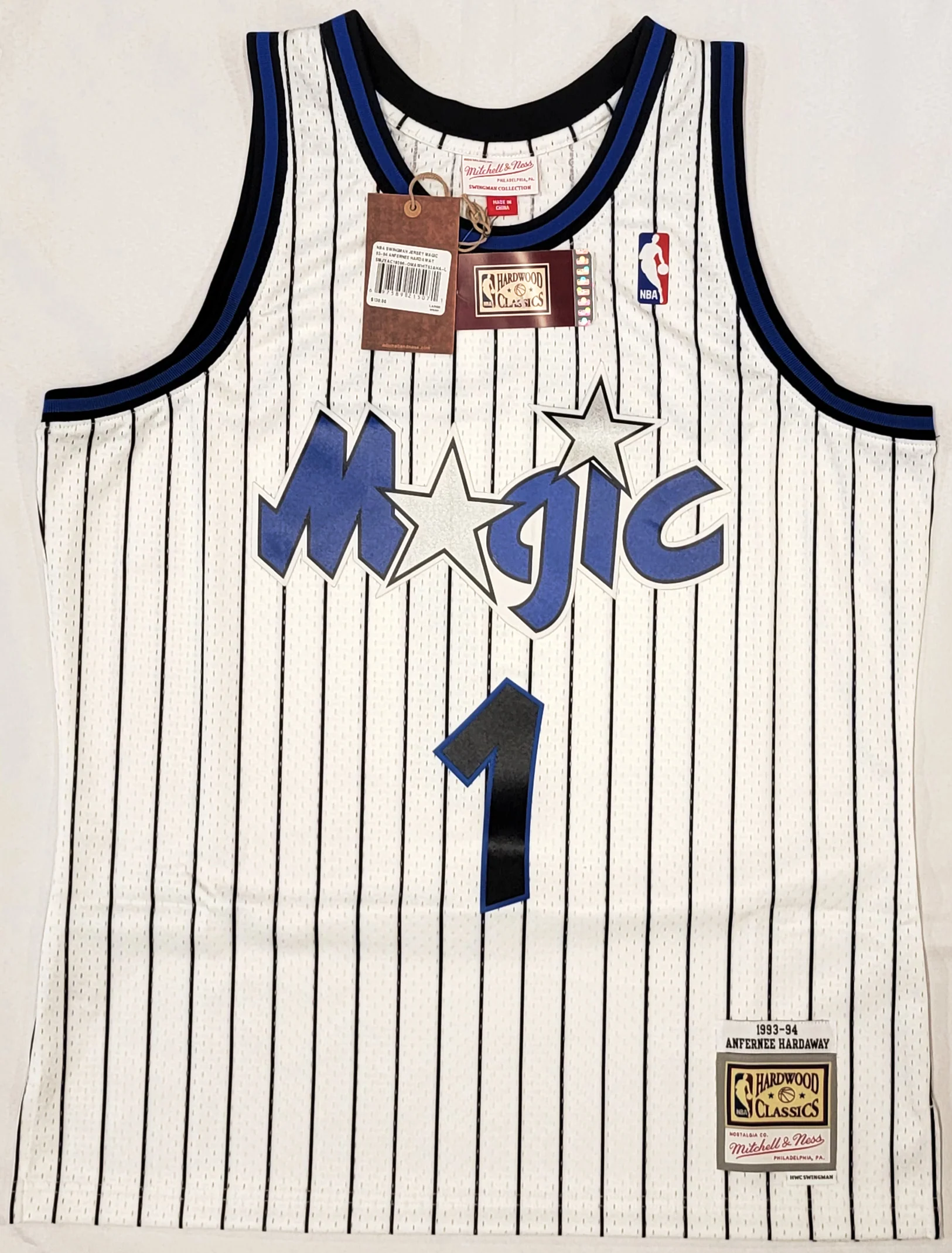 Orlando Magic Anfernee "Penny" Hardaway Autographed 1993-94 Mitchell & Ness Hardwood Classics White Jersey Size L PSA/DNA #3T85788 - Image 5