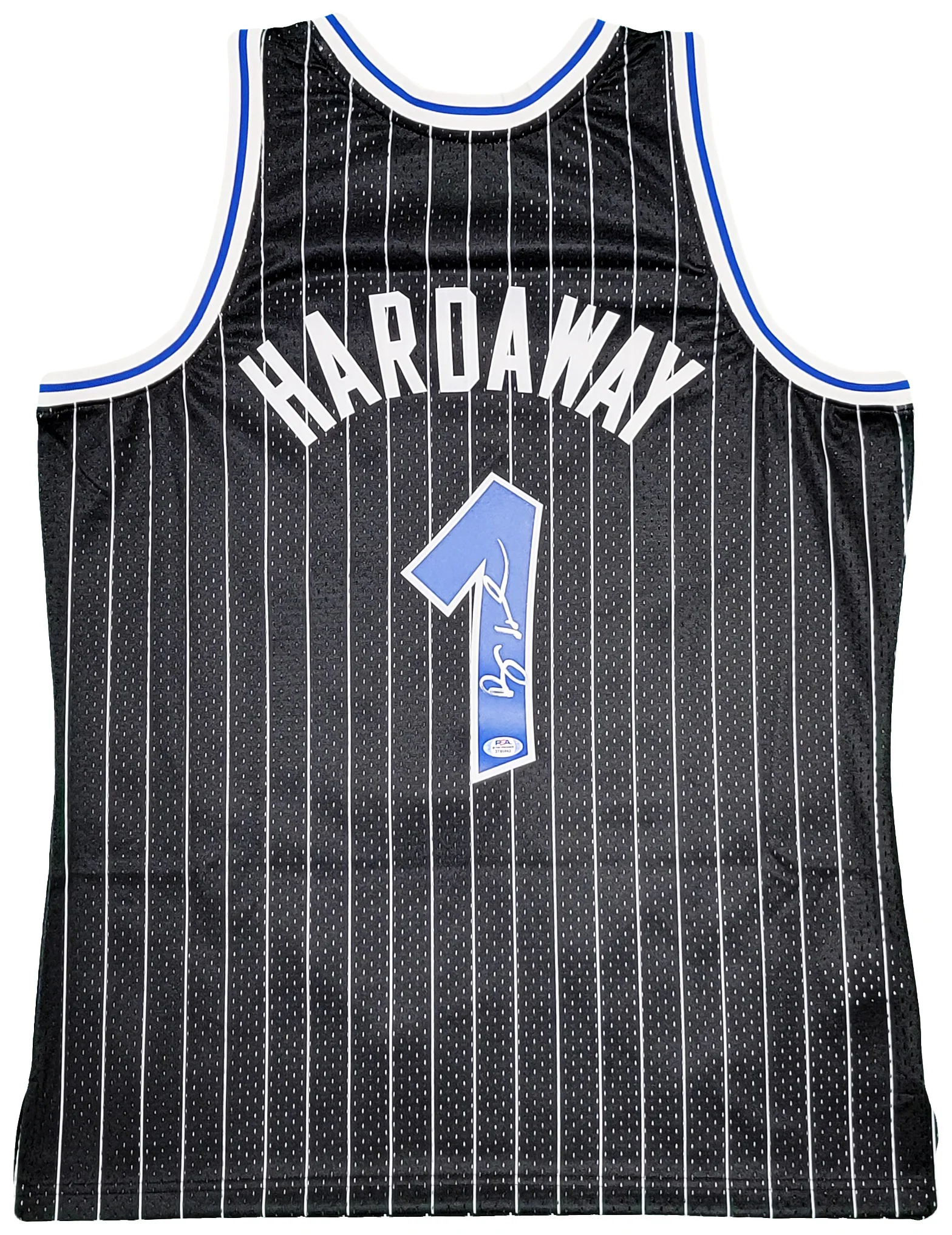 Orlando Magic Anfernee Penny Hardaway Autographed Black Authentic Mitchell & Ness 1994-95 Hardwood Classic Swingman Jersey Size L PSA/DNA Stock #208253 - Image 2