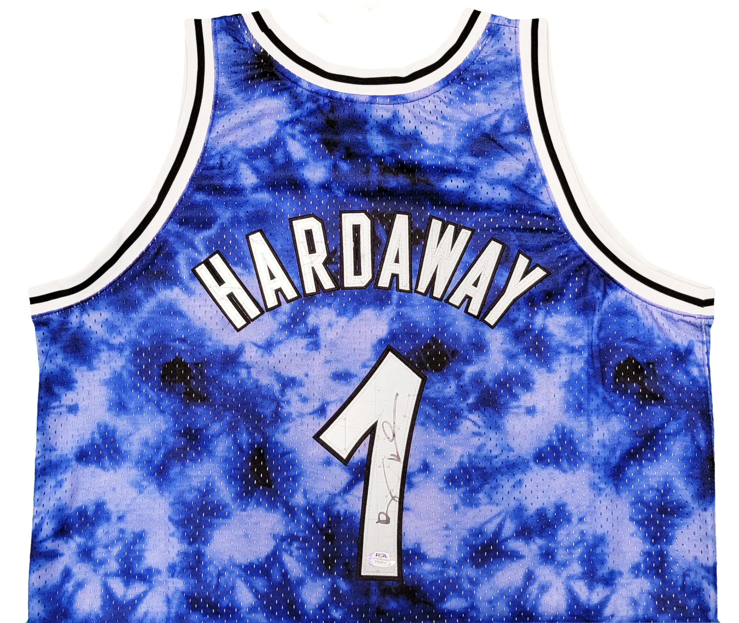 Orlando Magic Anfernee Penny Hardaway Autographed Blue Authentic Mitchell & Ness Galaxy 1994-95 Hardwood Classic Swingman Jersey Size L PSA/DNA Stock #208259 - Image 3