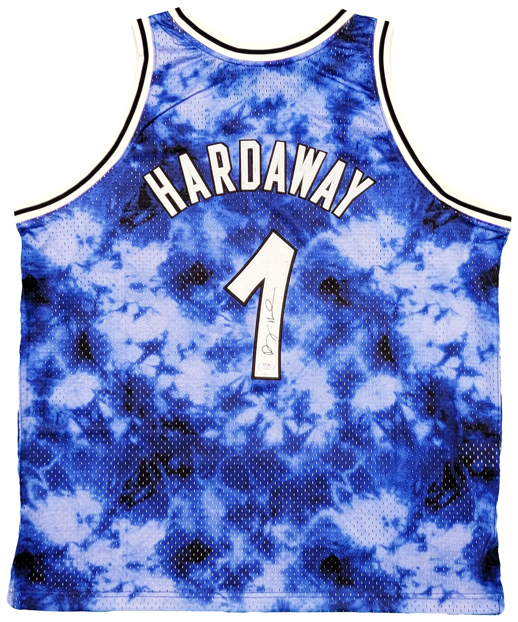 Orlando Magic Anfernee Penny Hardaway Autographed Blue Authentic Mitchell & Ness Galaxy 1994-95 Hardwood Classic Swingman Jersey Size XL PSA/DNA Stock #208258 - Image 2