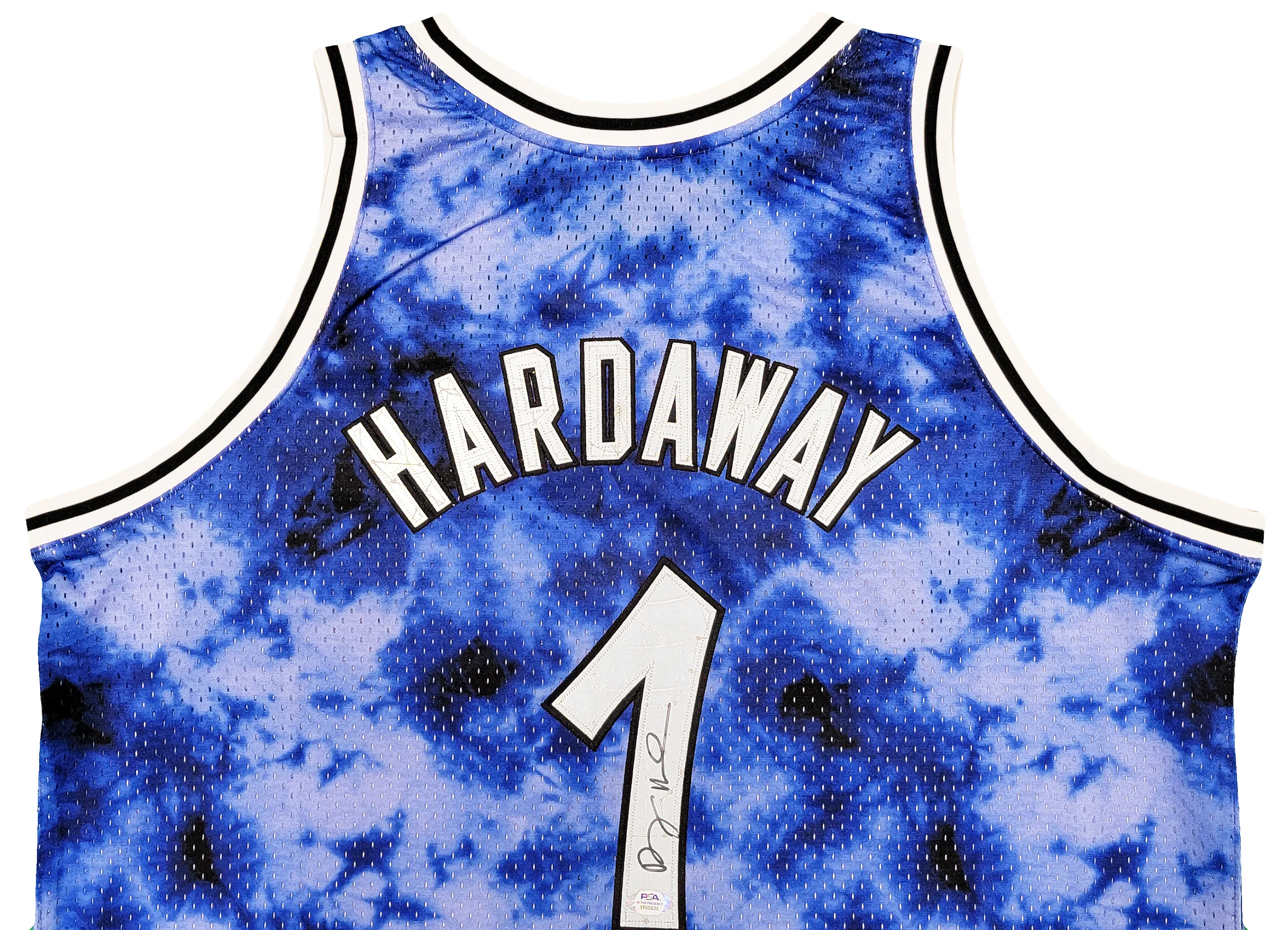 Orlando Magic Anfernee Penny Hardaway Autographed Blue Authentic Mitchell & Ness Galaxy 1994-95 Hardwood Classic Swingman Jersey Size XL PSA/DNA Stock #208258 - Image 3