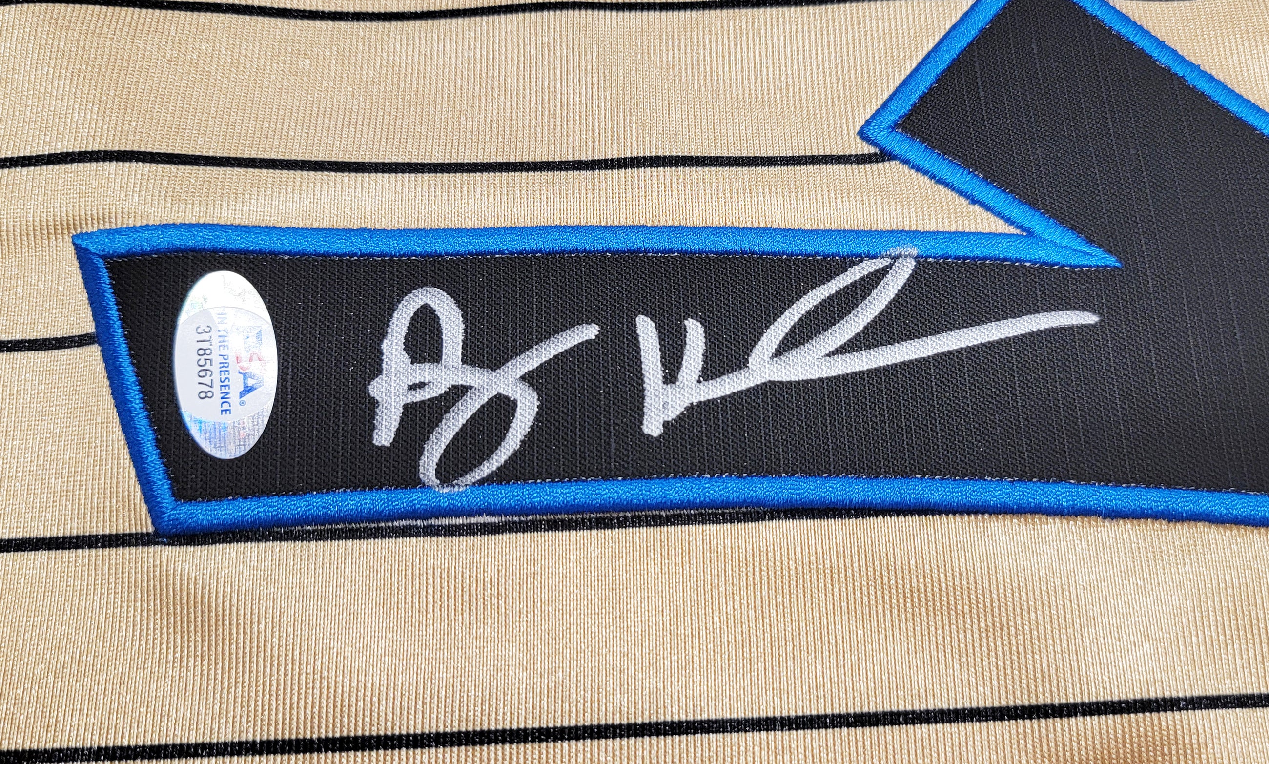 Orlando Magic Anfernee Penny Hardaway Autographed Gold Authentic Mitchell & Ness 1993-94 75th Anniversary Hardwood Classic Swingman Jersey Size L PSA/DNA Stock #208251 - Image 4