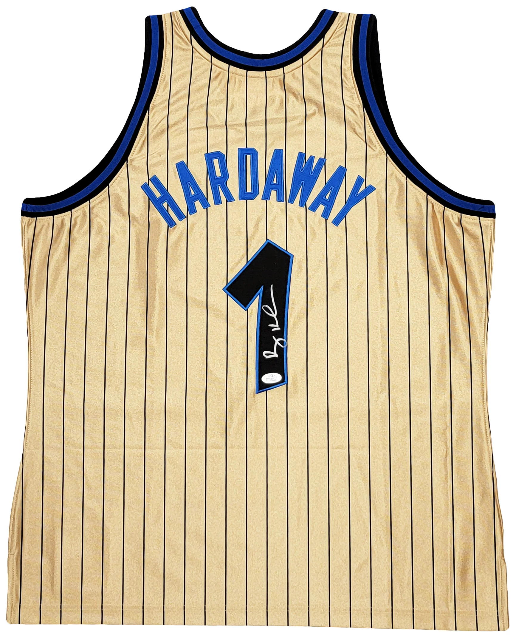 Orlando Magic Anfernee Penny Hardaway Autographed Gold Authentic Mitchell & Ness 1993-94 75th Anniversary Hardwood Classic Swingman Jersey Size XL PSA/DNA Stock #208250 - Image 2