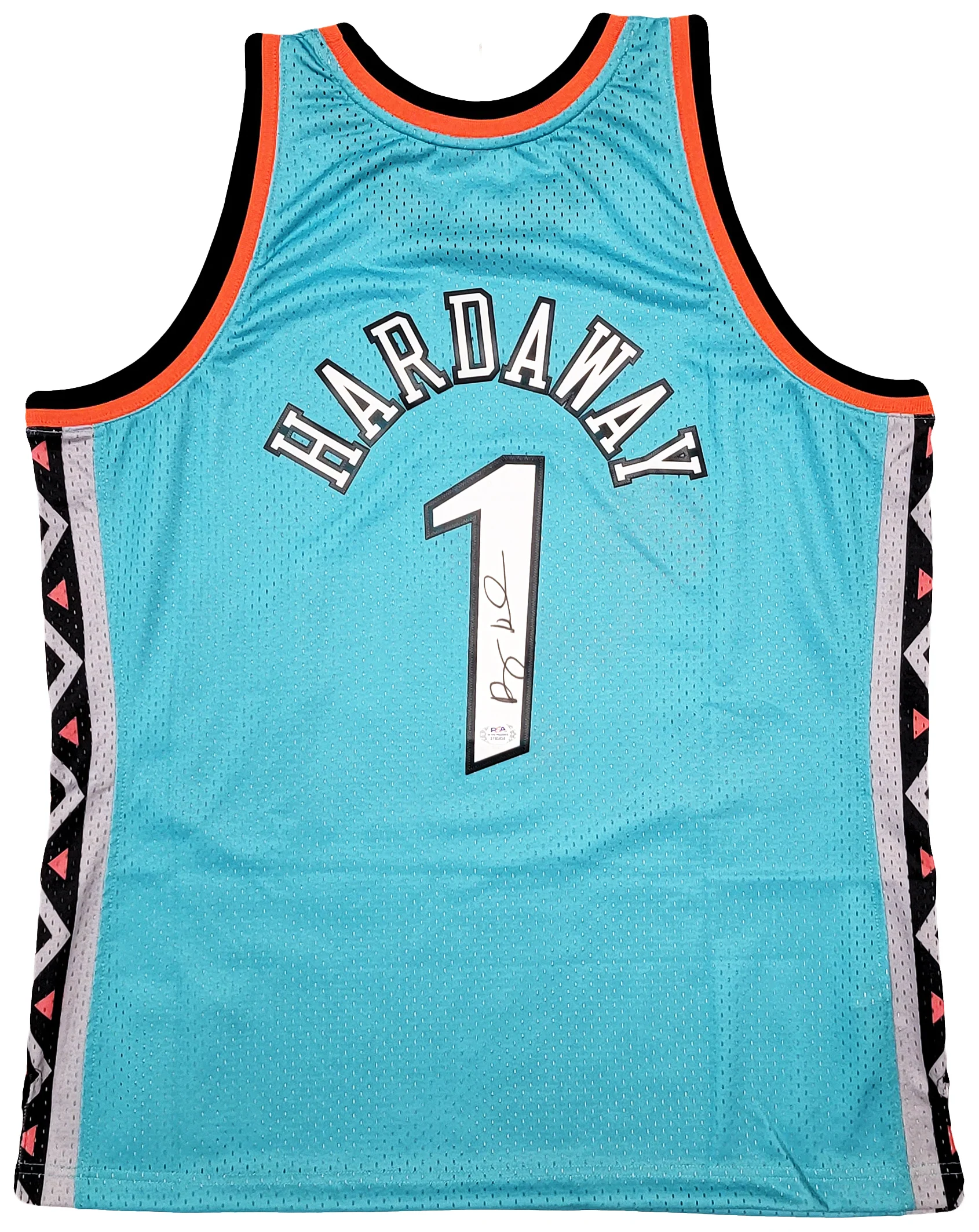 Orlando Magic Anfernee Penny Hardaway Autographed Teal Authentic Mitchell & Ness All Star Game Feb 11,1996 Hardwood Classic Swingman Jersey Size XL PSA/DNA Stock #208256 - Image 2