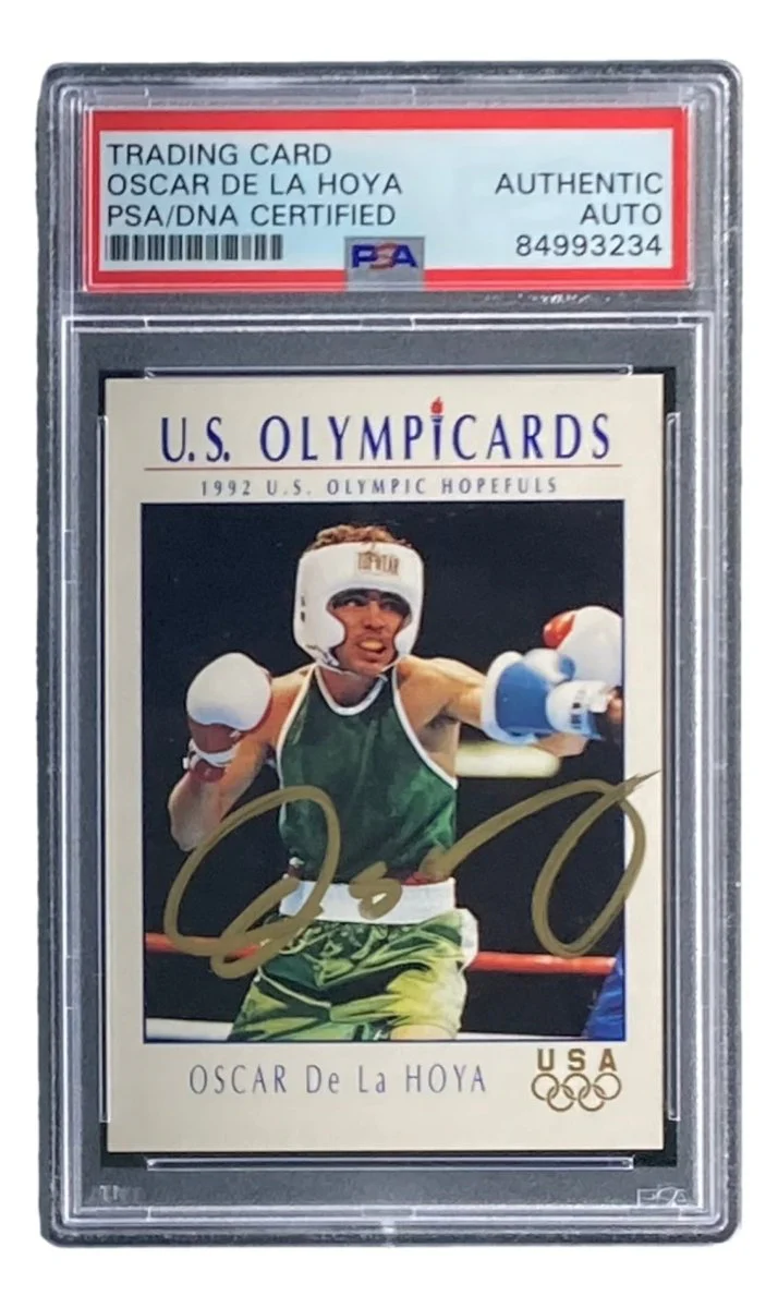 Oscar De La Hoya Signed 1992 Impel Olypicards #23 Rookie Card PSA/DNA - Image 4