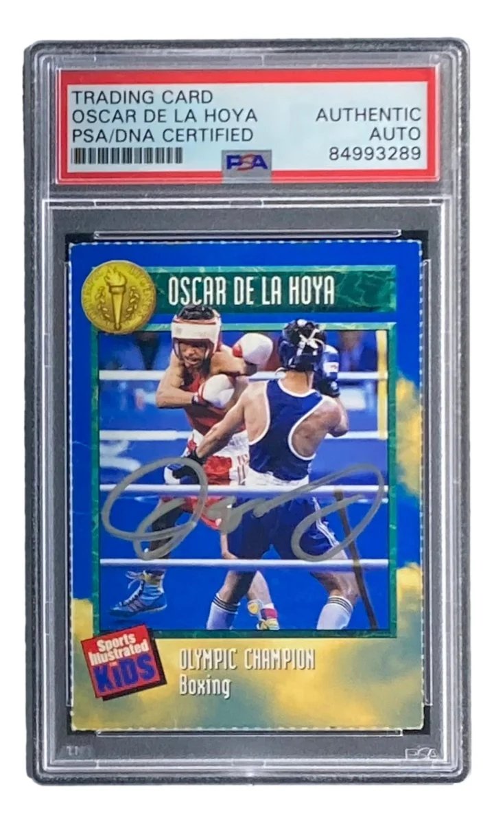 Oscar De La Hoya Signed 1996 Sports Illustrated For Kids Series 2 #492 Card PSA/DNA
