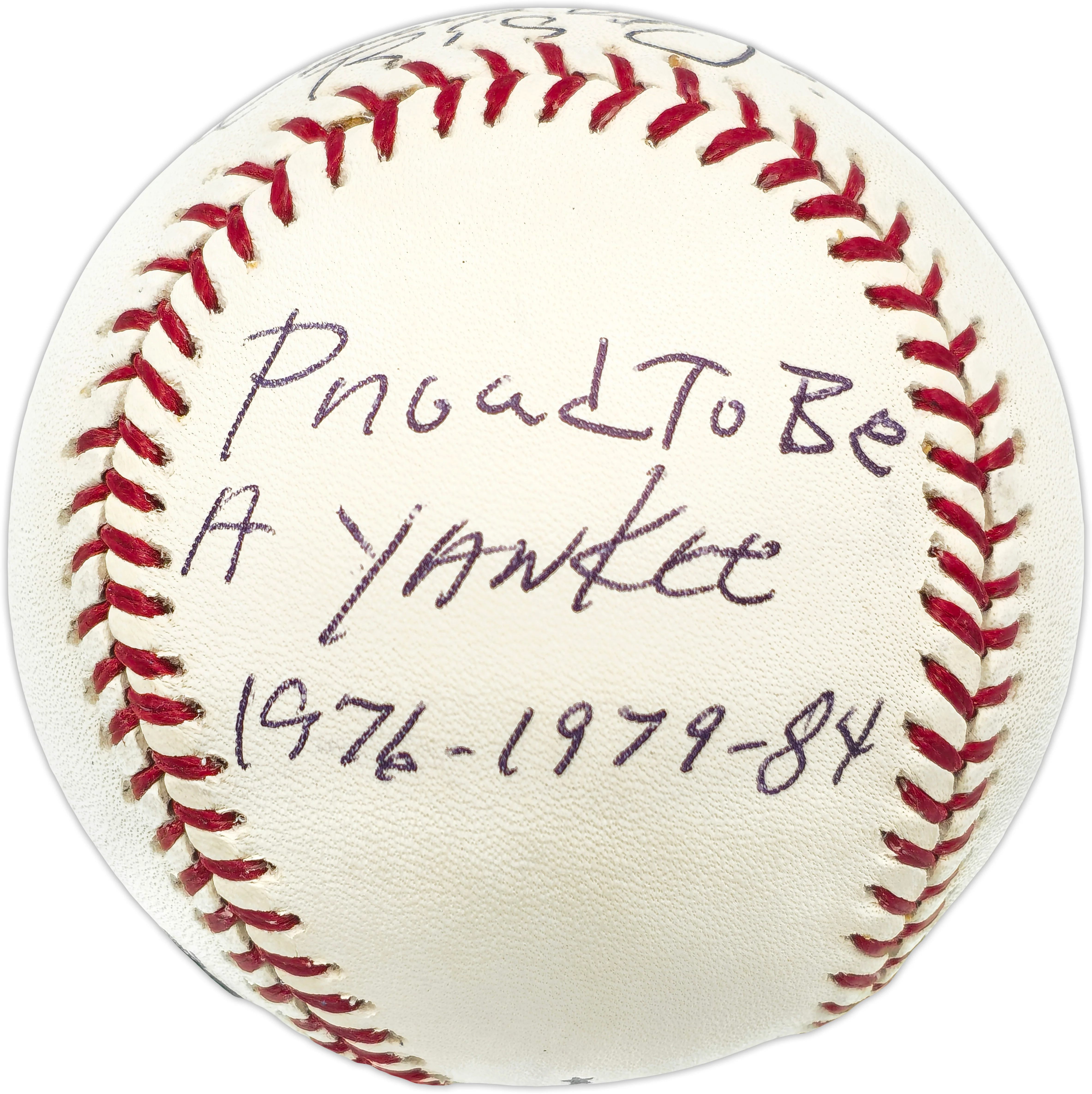 Oscar Gamble Autographed Official MLB Baseball New York Yankees Big "O" Proud to be a Yankee 1976-1979-1984 Beckett BAS QR #BN14943 - Image 2