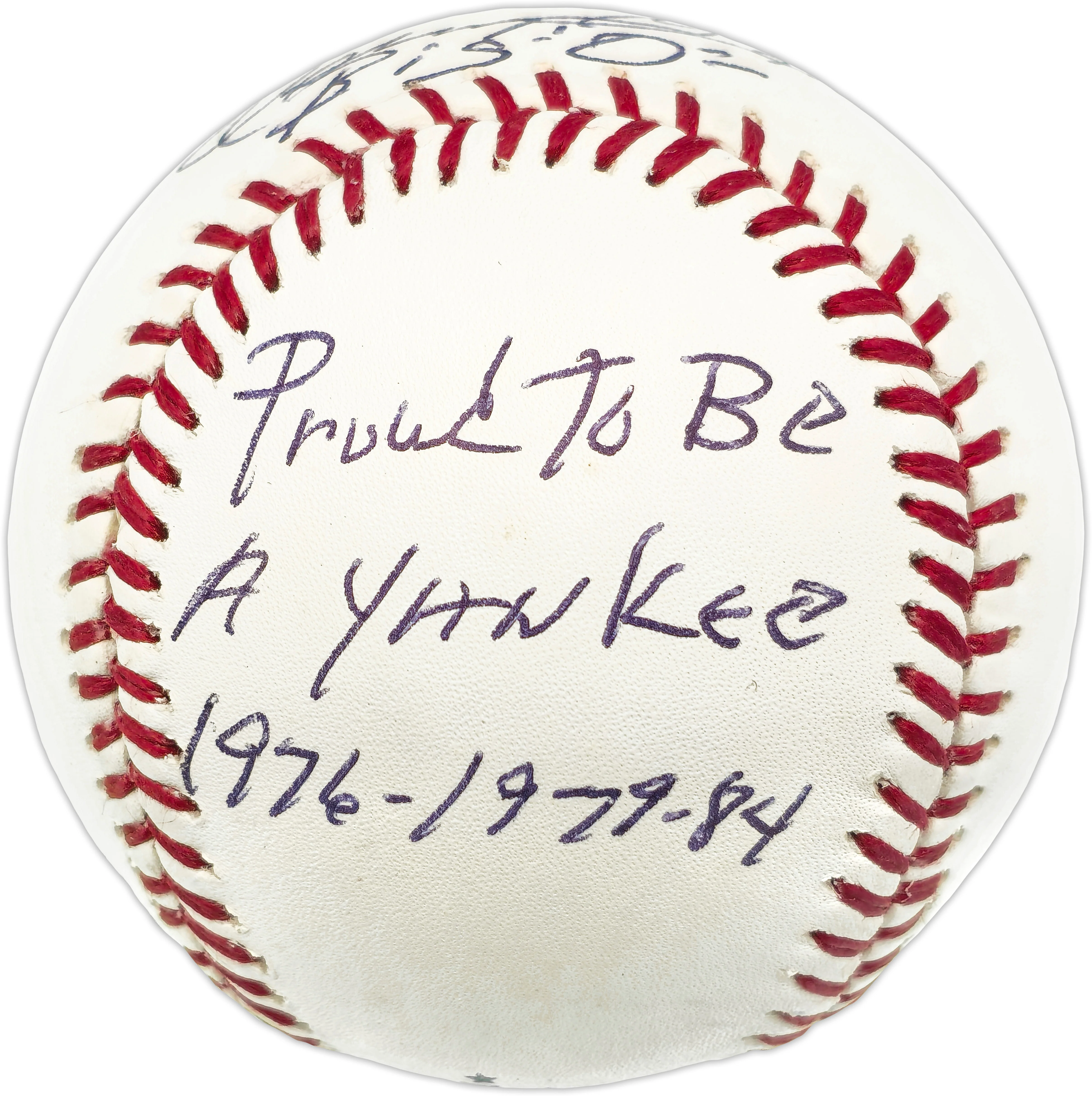 Oscar Gamble Autographed Official MLB Baseball New York Yankees Big "O" Proud to be a Yankee 1976-1979-1984 Beckett BAS QR #BN14946 - Image 2