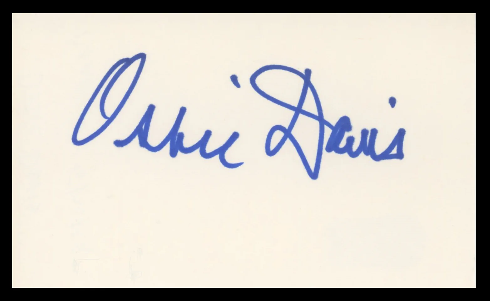 Ossie Davis Do the Right Thing Authentic Signed 3x5 Index Card BAS #BV59128 - Image 2