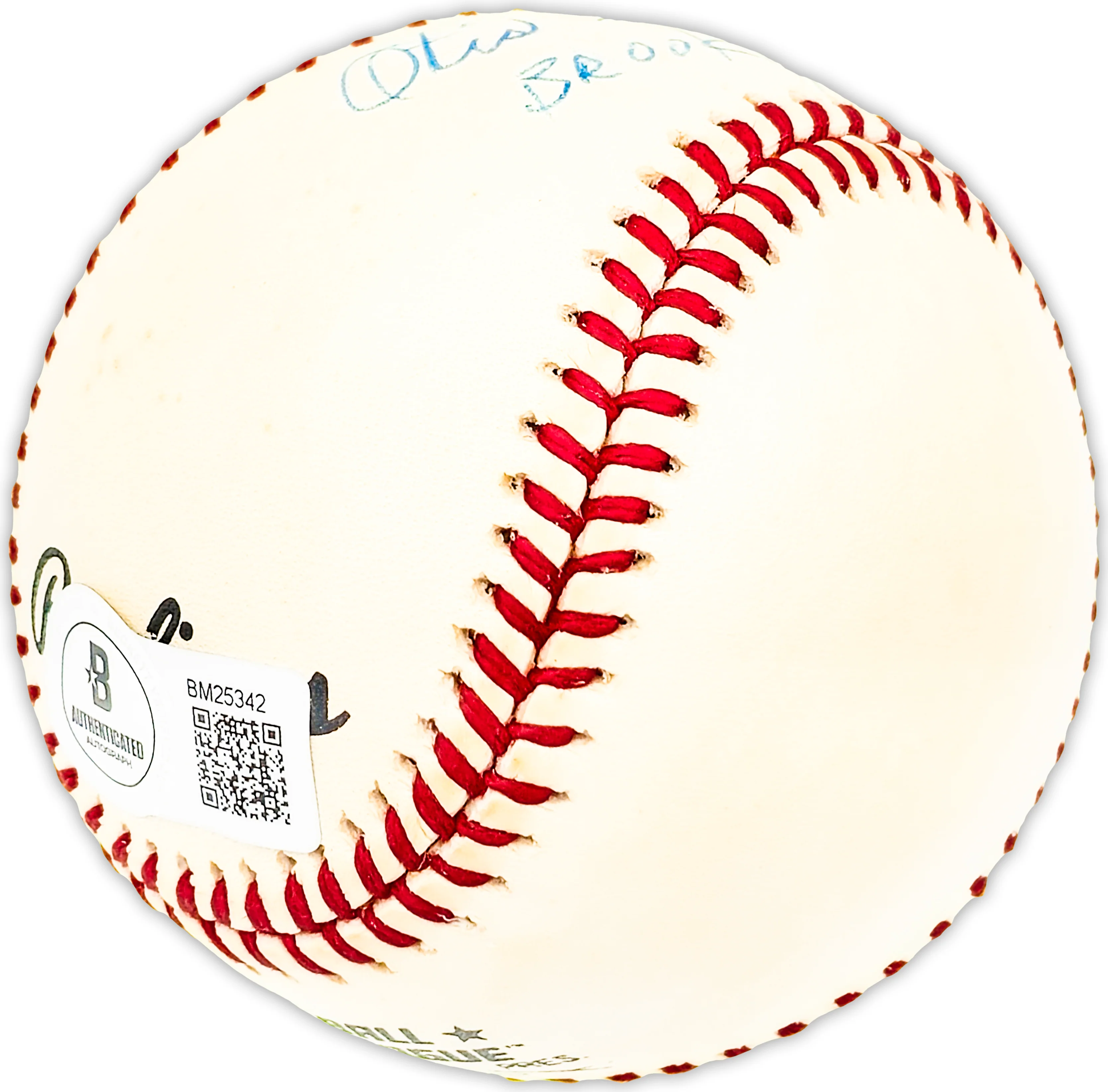 Otis Scat Davis Autographed Official NL Baseball Brooklyn Dodgers "1946" Beckett BAS QR #BM25342 - Image 4