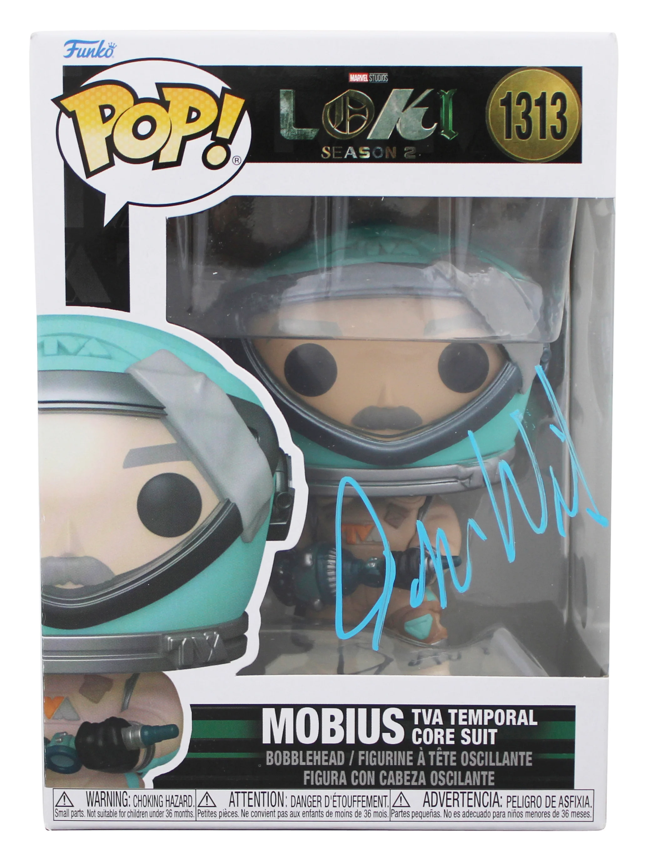Owen Wilson Loki Signed Mobius #1313 Funko Pop Vinyl Figure BAS #BR26379 - Image 2