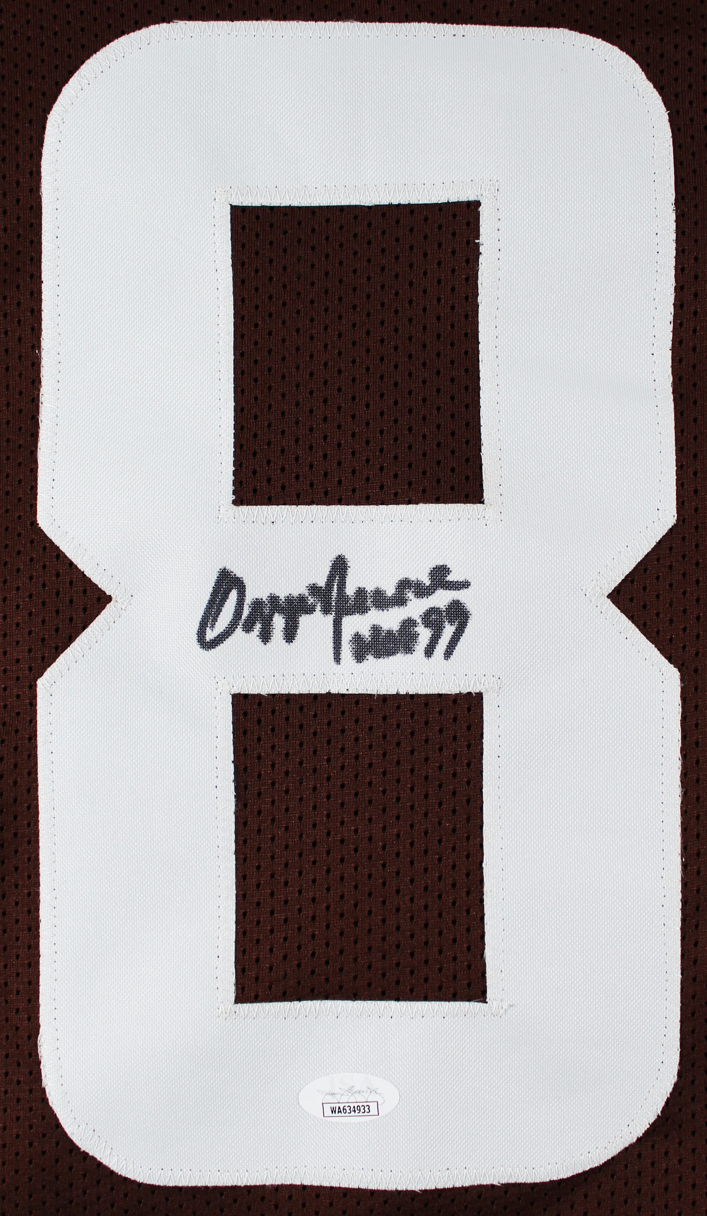 Ozzie Newsome "HOF 99" Authentic Signed Brown Pro Framed Style Jersey JSA Wit - Image 3