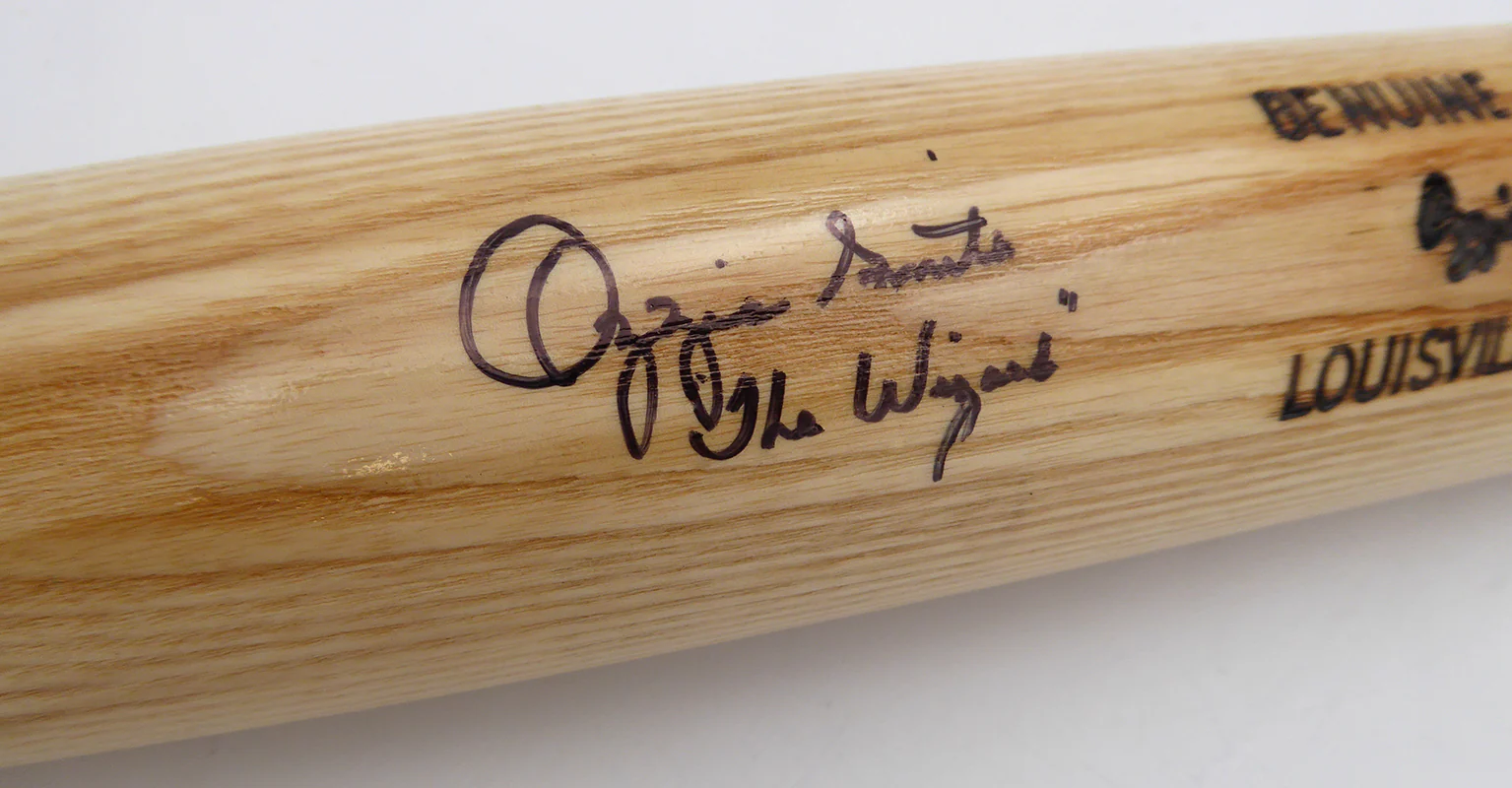 Ozzie Smith Autographed Louisville Slugger Bat St. Louis Cardinals "The Wizard" MLB Holo #VS684865 - Image 2